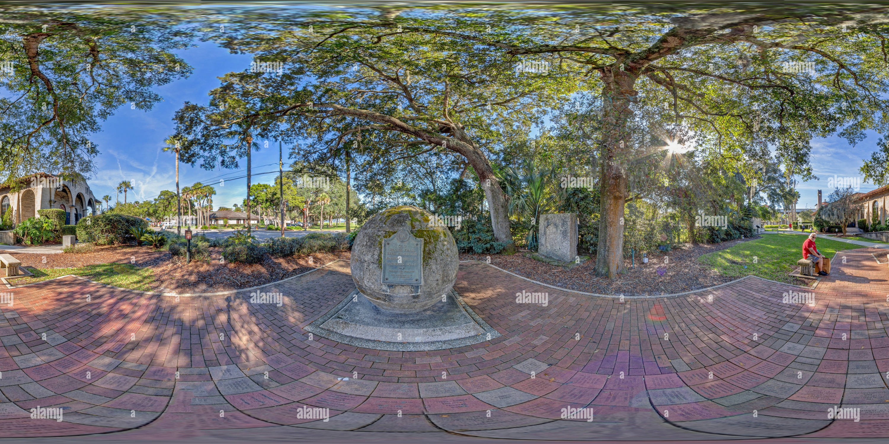 360° view of Old Spanish Trail Zero Marker Alamy