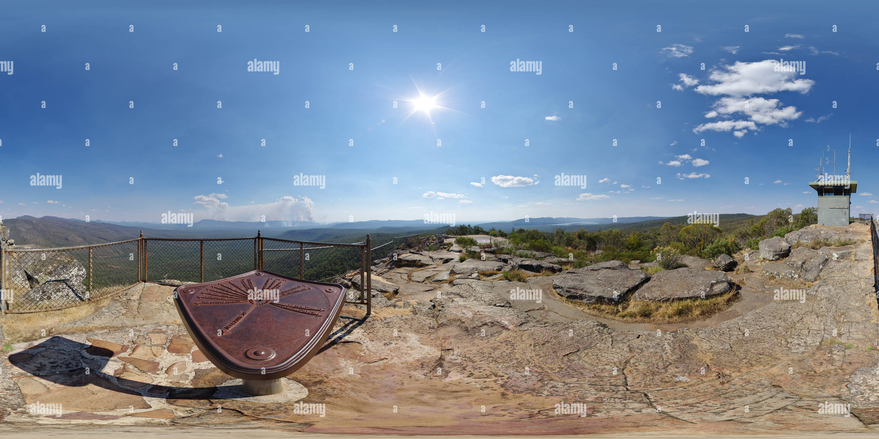 360° view of 2013 Victoria Range Fire from Reed Lookout - Alamy