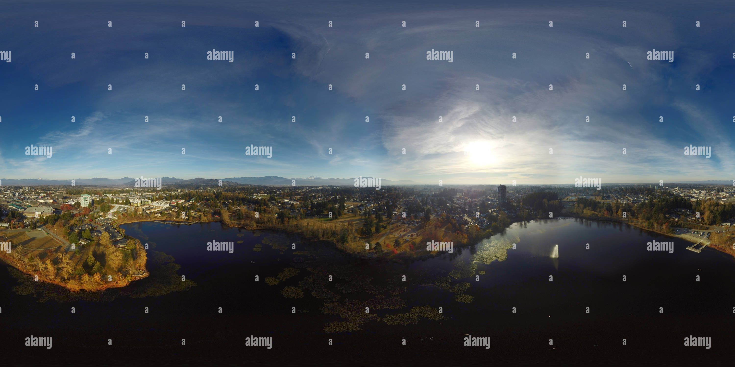 360° view of Mill Lake, Abbotsford, BC, Canada - Alamy
