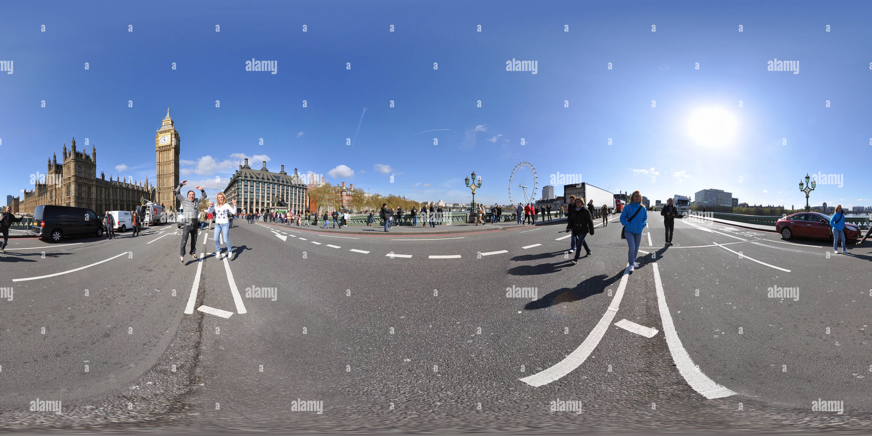 360° view of London, Westminster Bridge - Alamy
