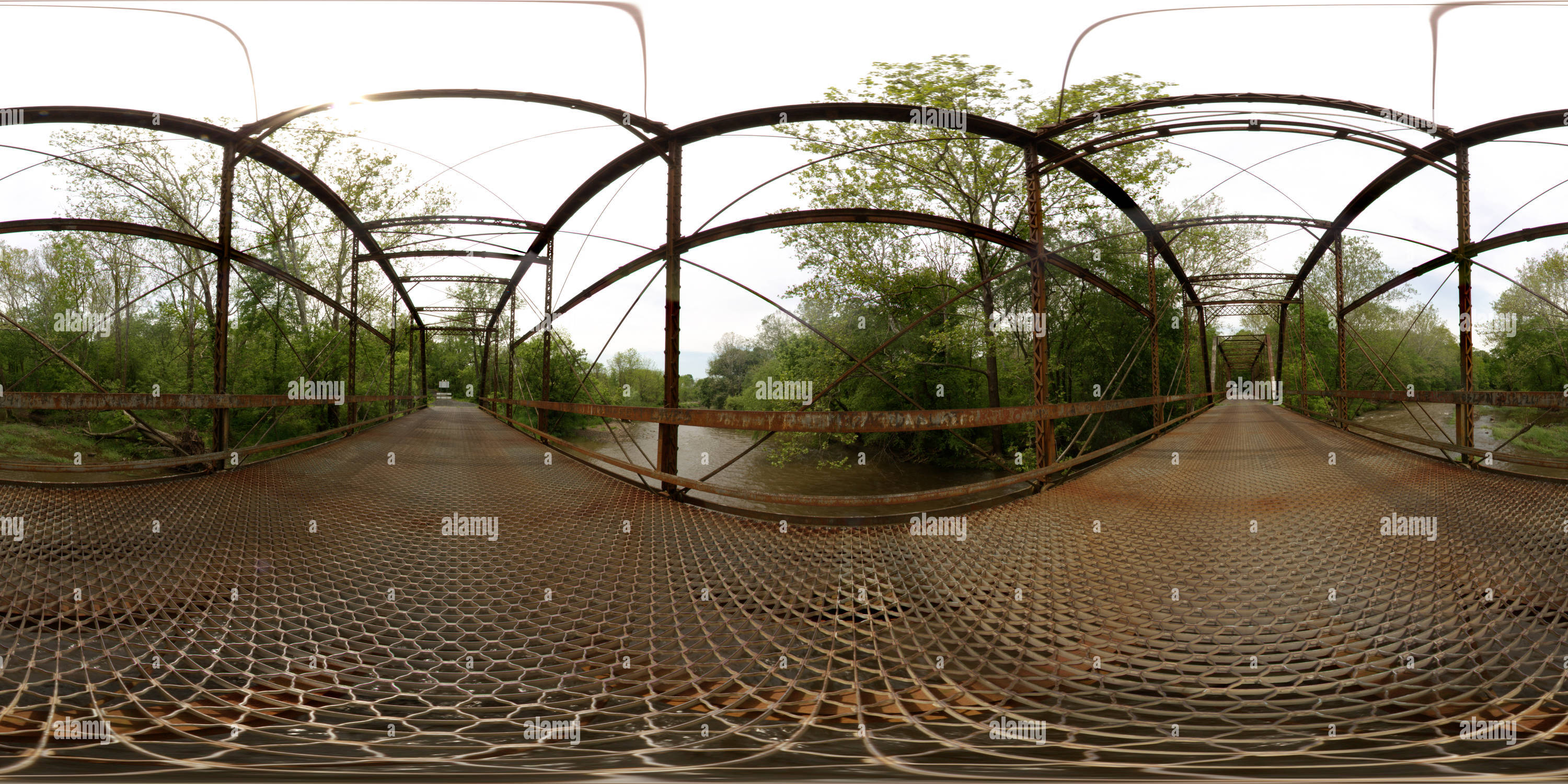 360° view of Mill Road Bridge, Dark Hollow Park Bucks County in Jamison, PA Alamy