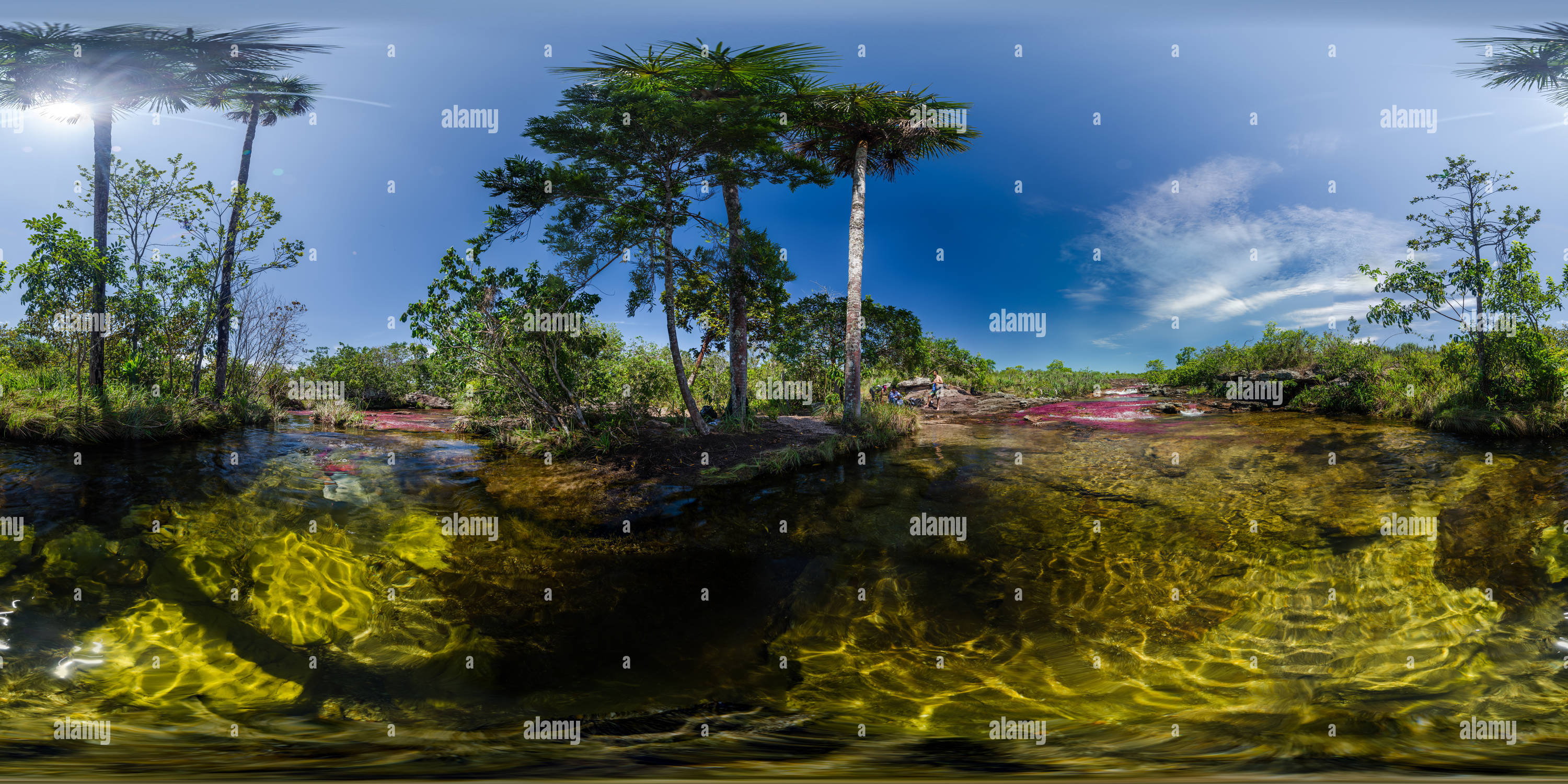 360 degree panoramic view of Caño Cristales, Meta, Colombia