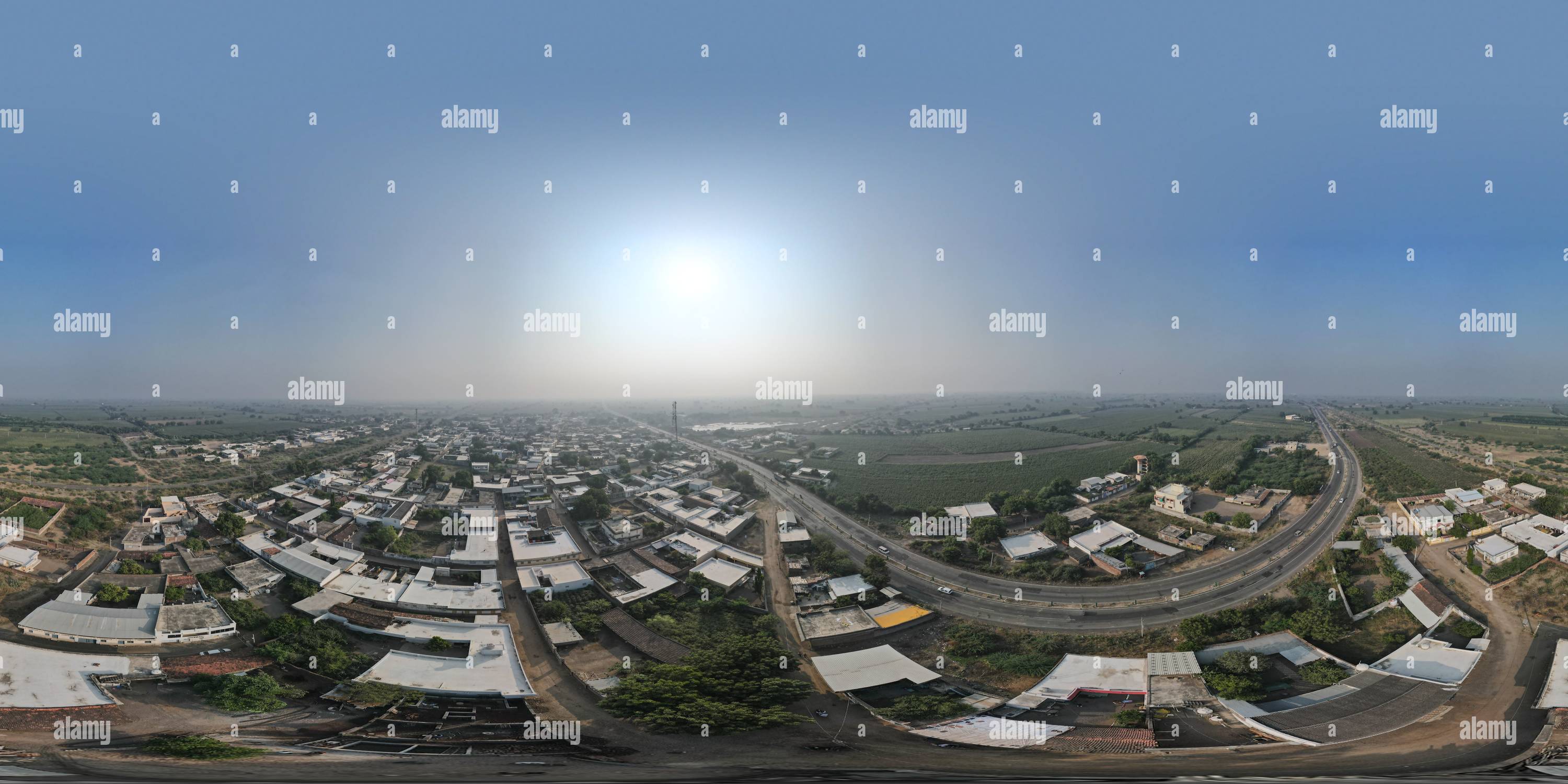 360 degree panoramic view of Mandva Town