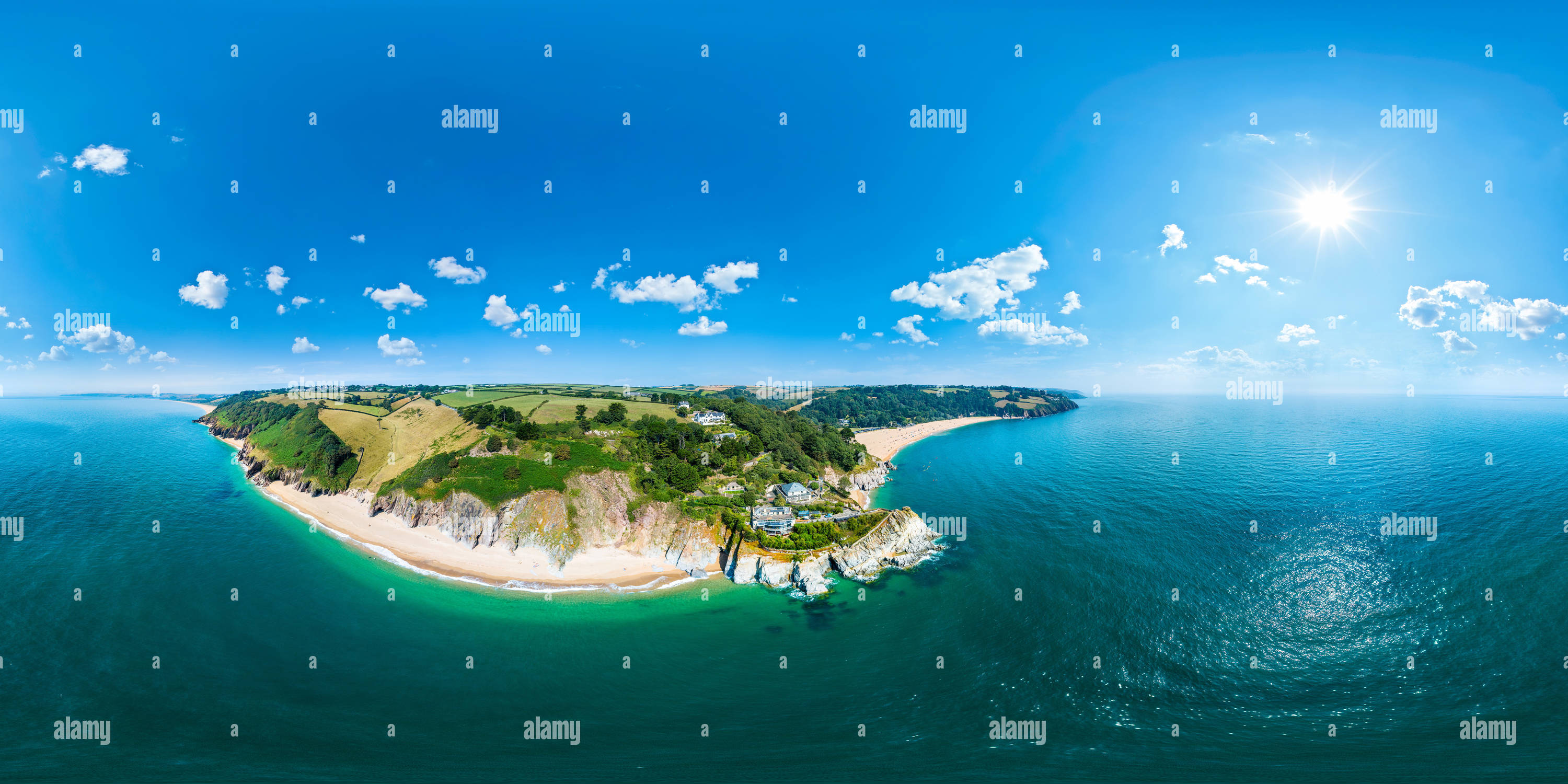 360° view of Blackpool sands, devon Alamy