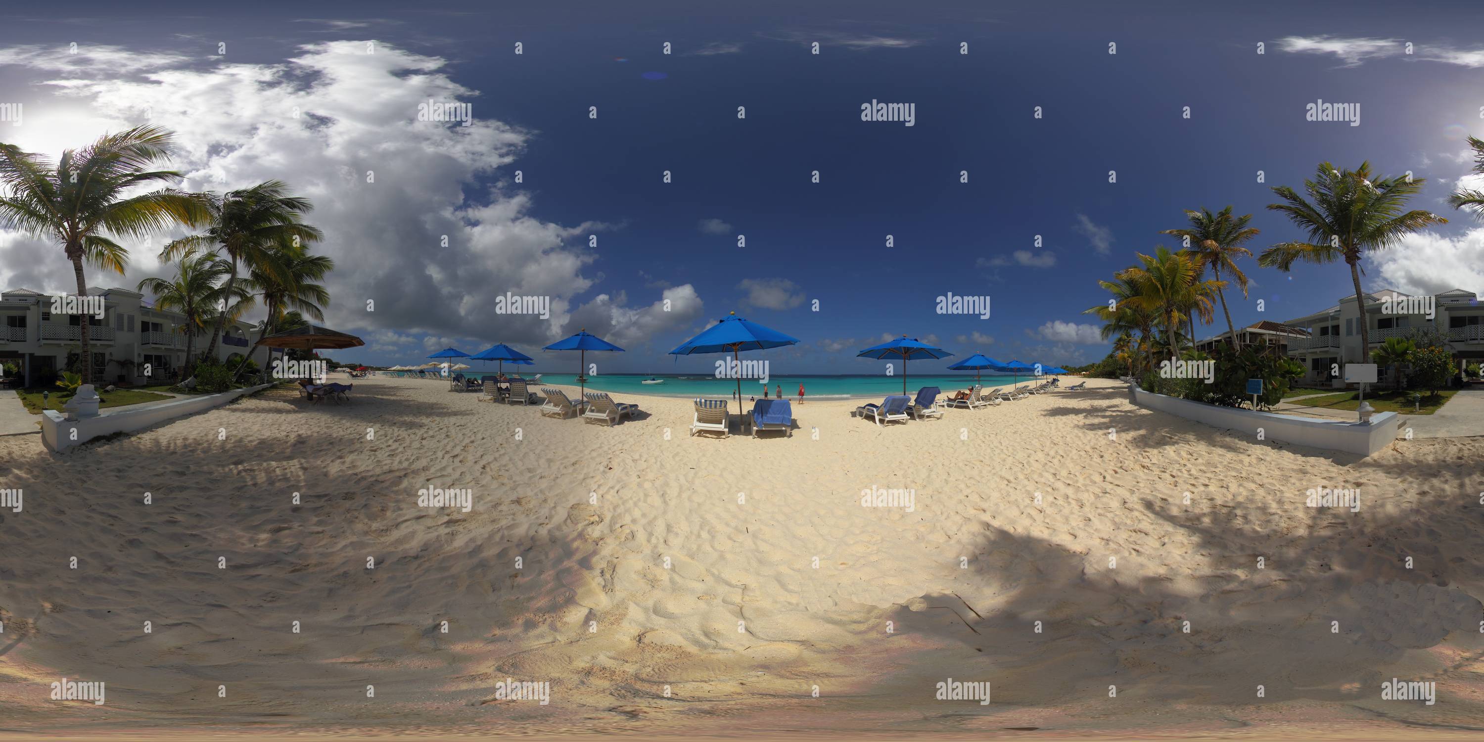 360 view of shoal bay beach anguilla alamy