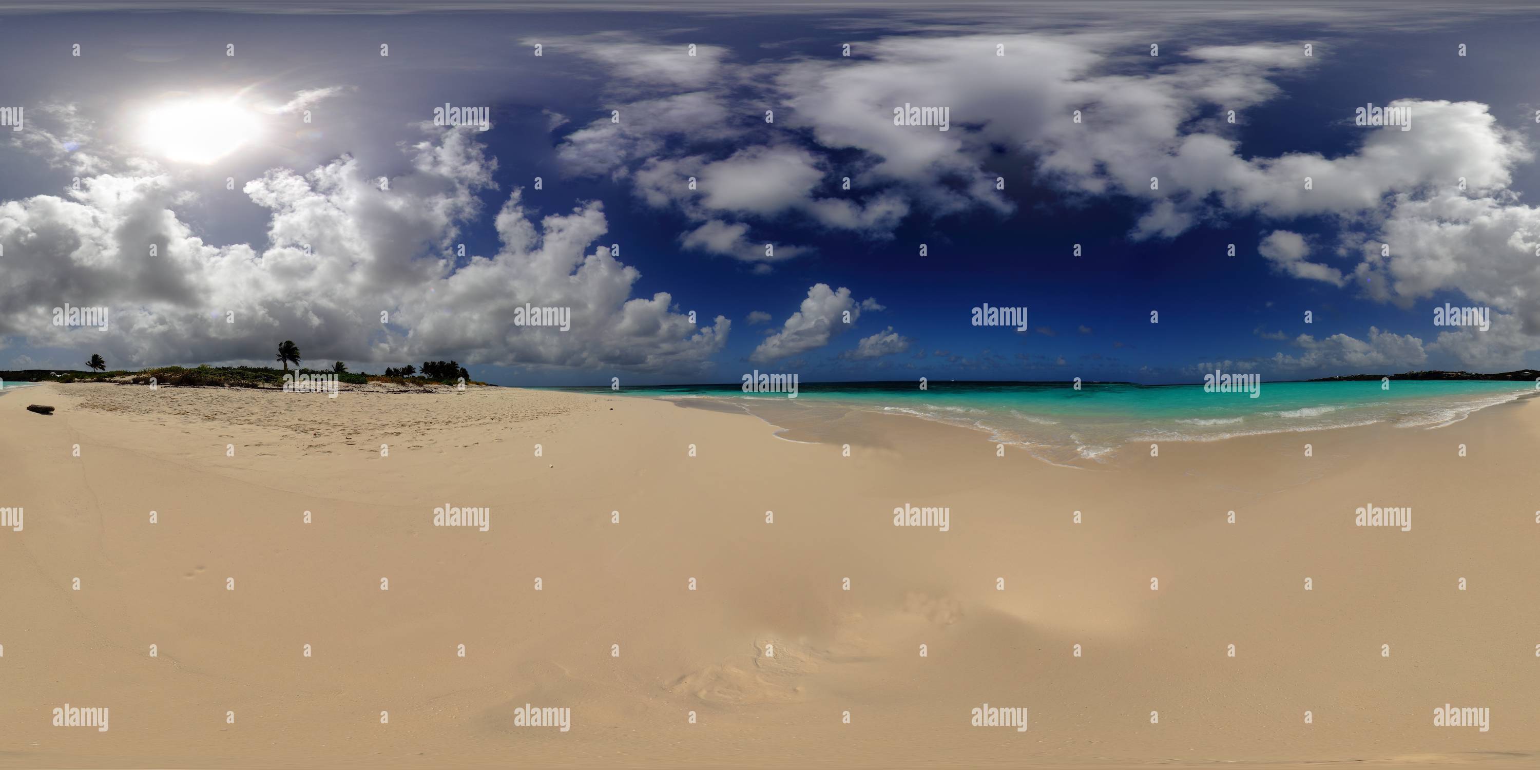 360 view of shoal bay beach anguilla alamy