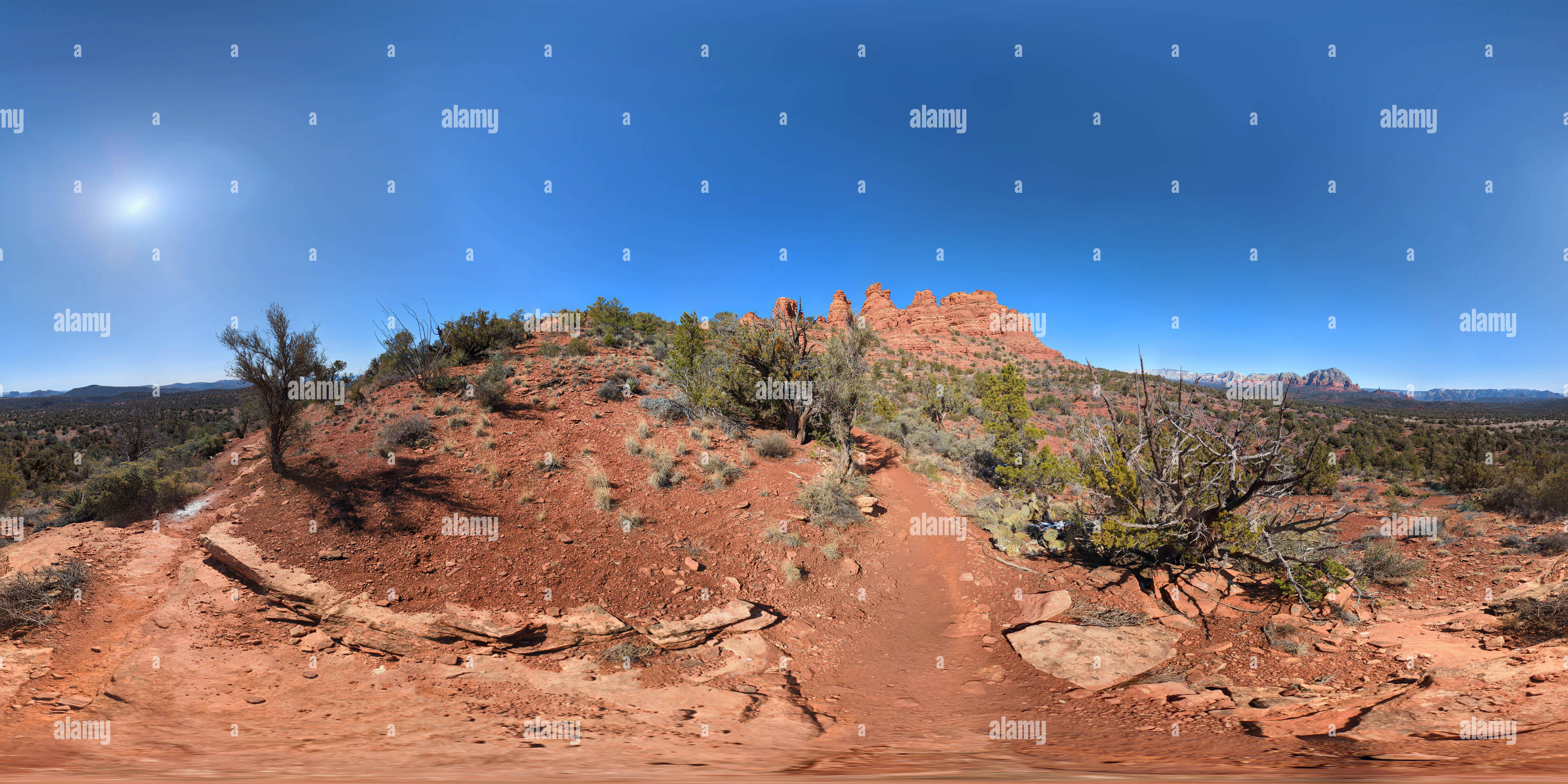 360° view of butte Sedona Arizona Alamy