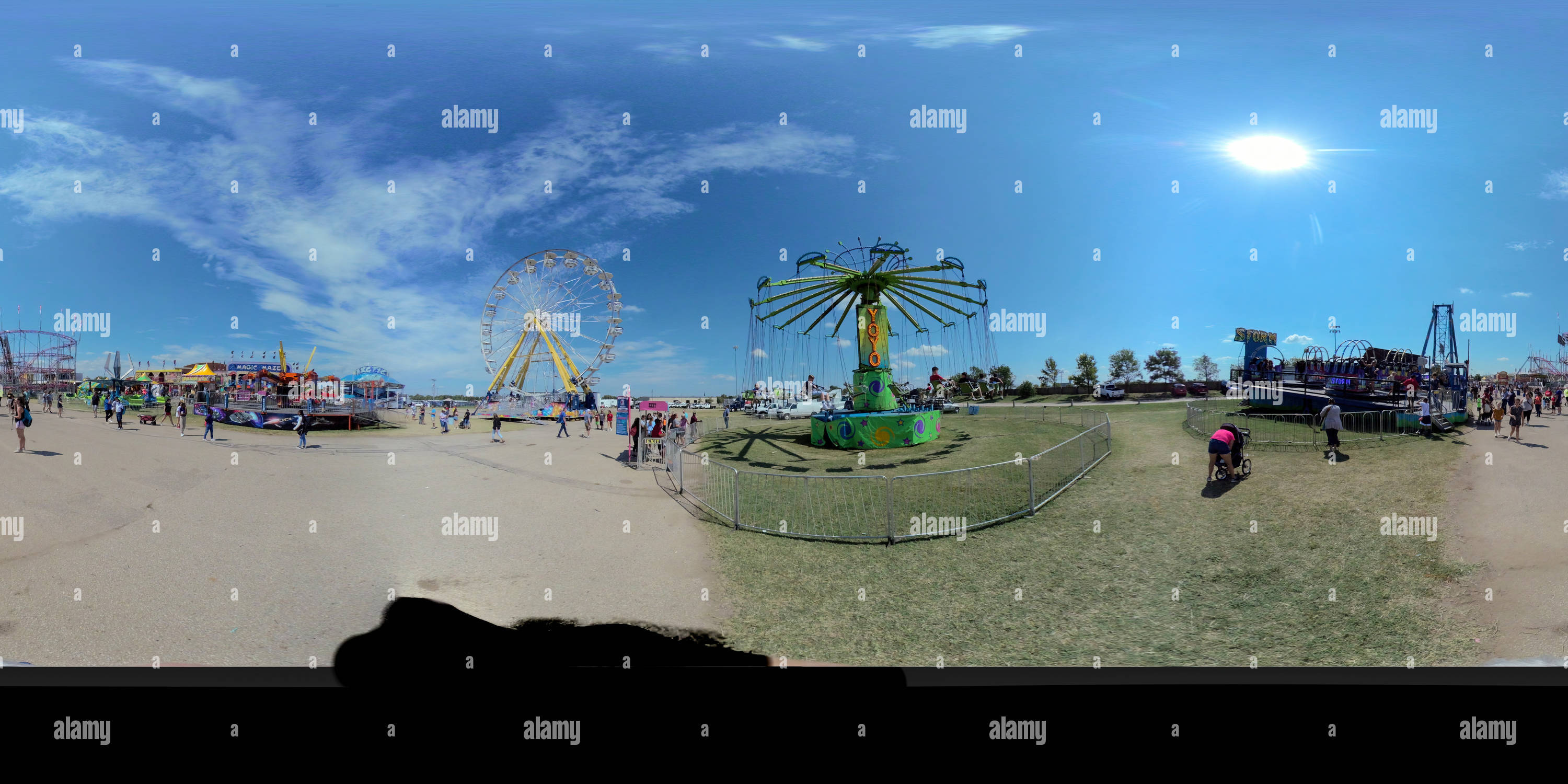 360° view of Midway, Kansas State Fair, Hutchinson Kansas Summer 2020 ...