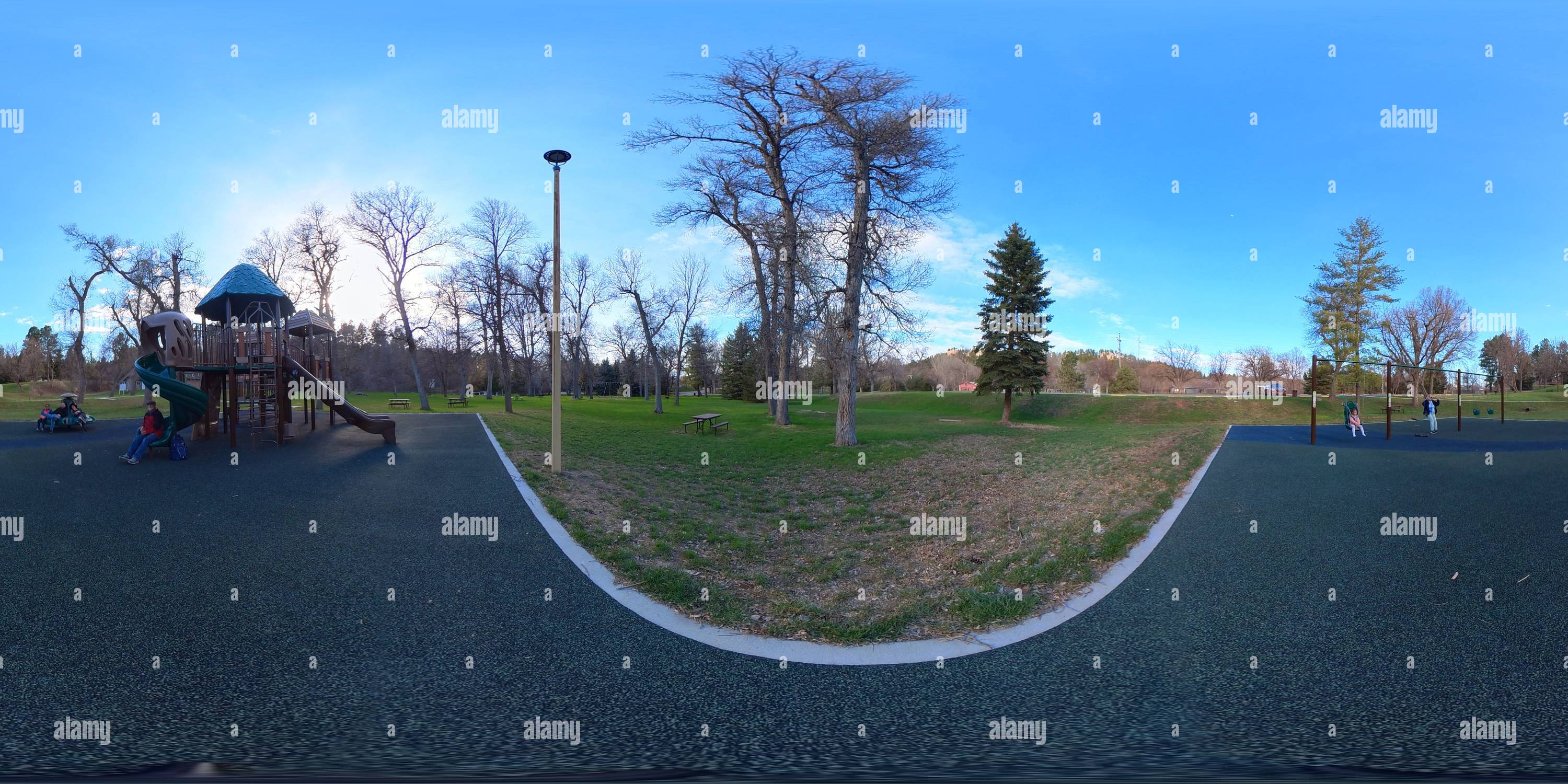 360 degree panoramic view of Chadron State Park, Playground near entrance, Chadron Nebraska