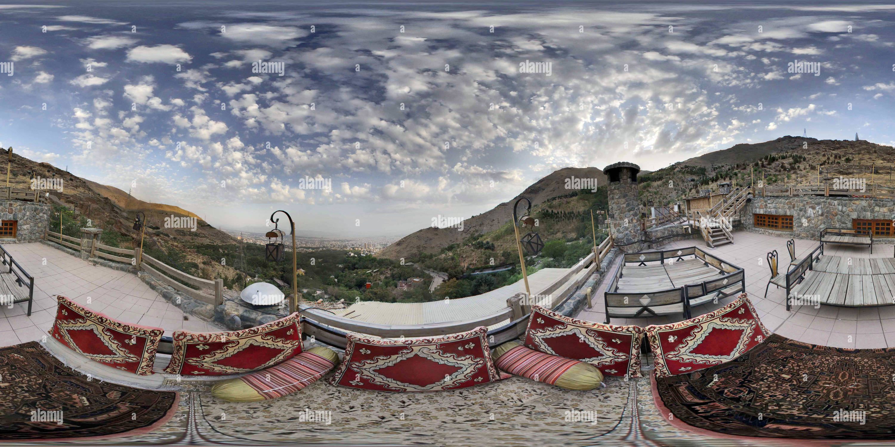 360 degree panoramic view of Jamshedeyeh Park Tehran ]ran By H.Jafari