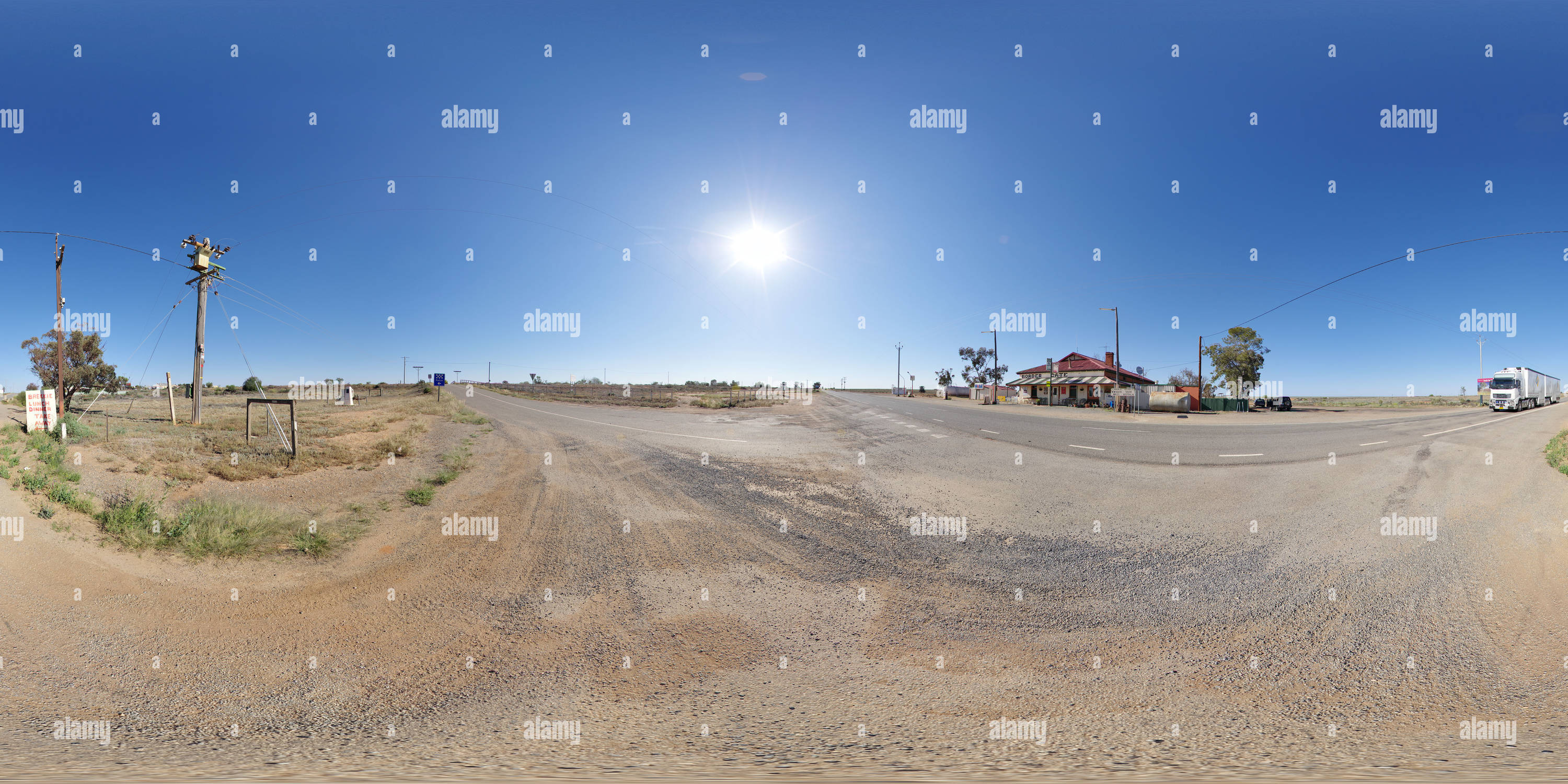 360° view of B-Double on Barrier Highway in Cockburn - Alamy