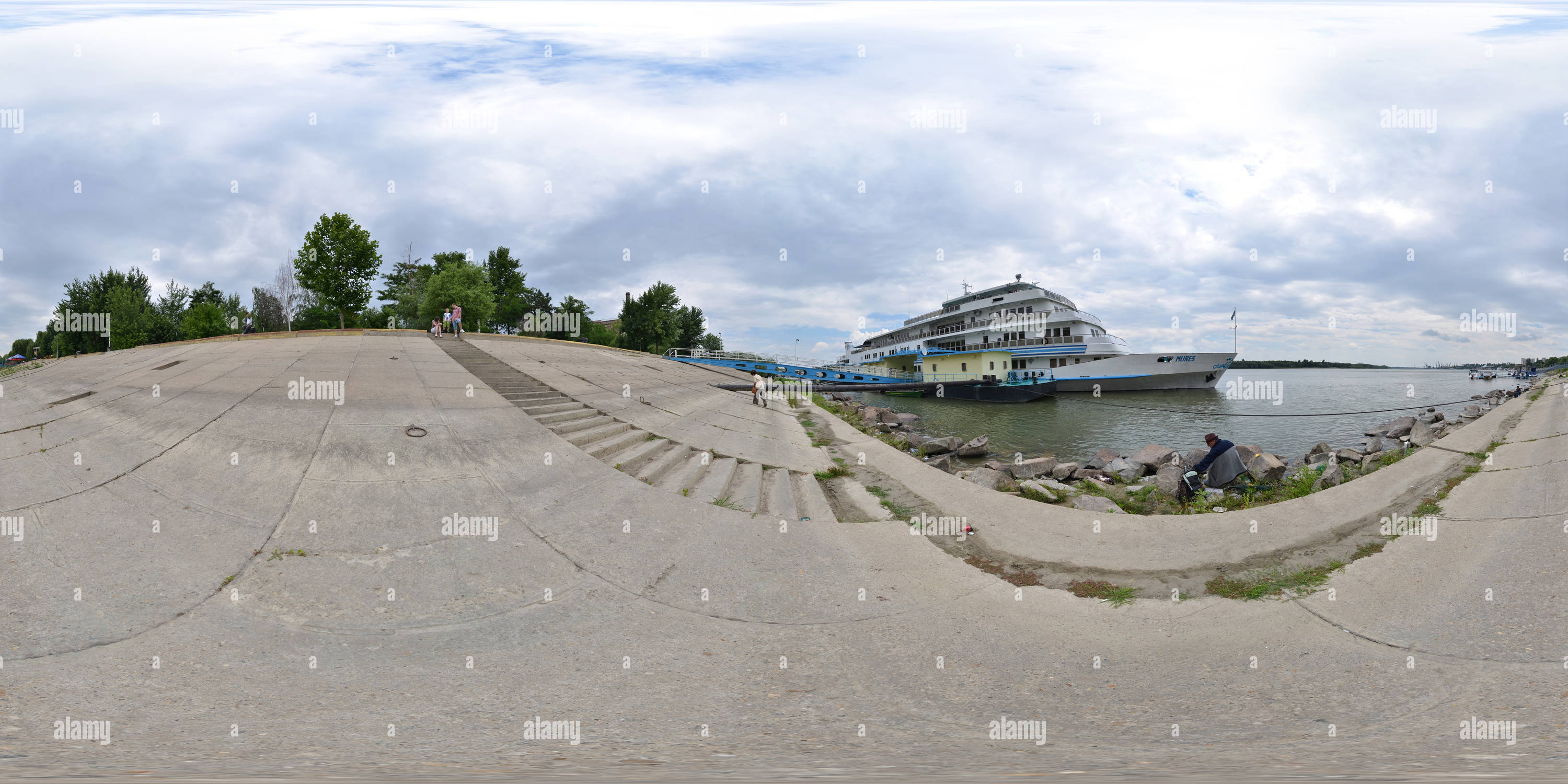 360° view of Danube at Braila, Romania Alamy