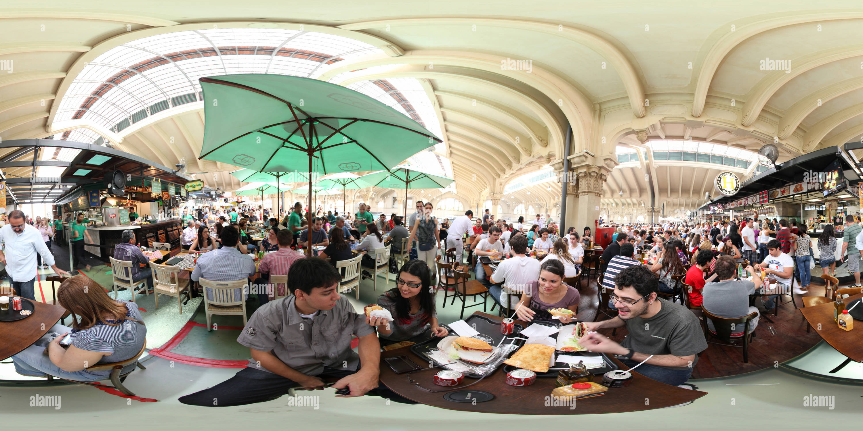 360 degree panoramic view of Mercado Municipal Paulistano - SP