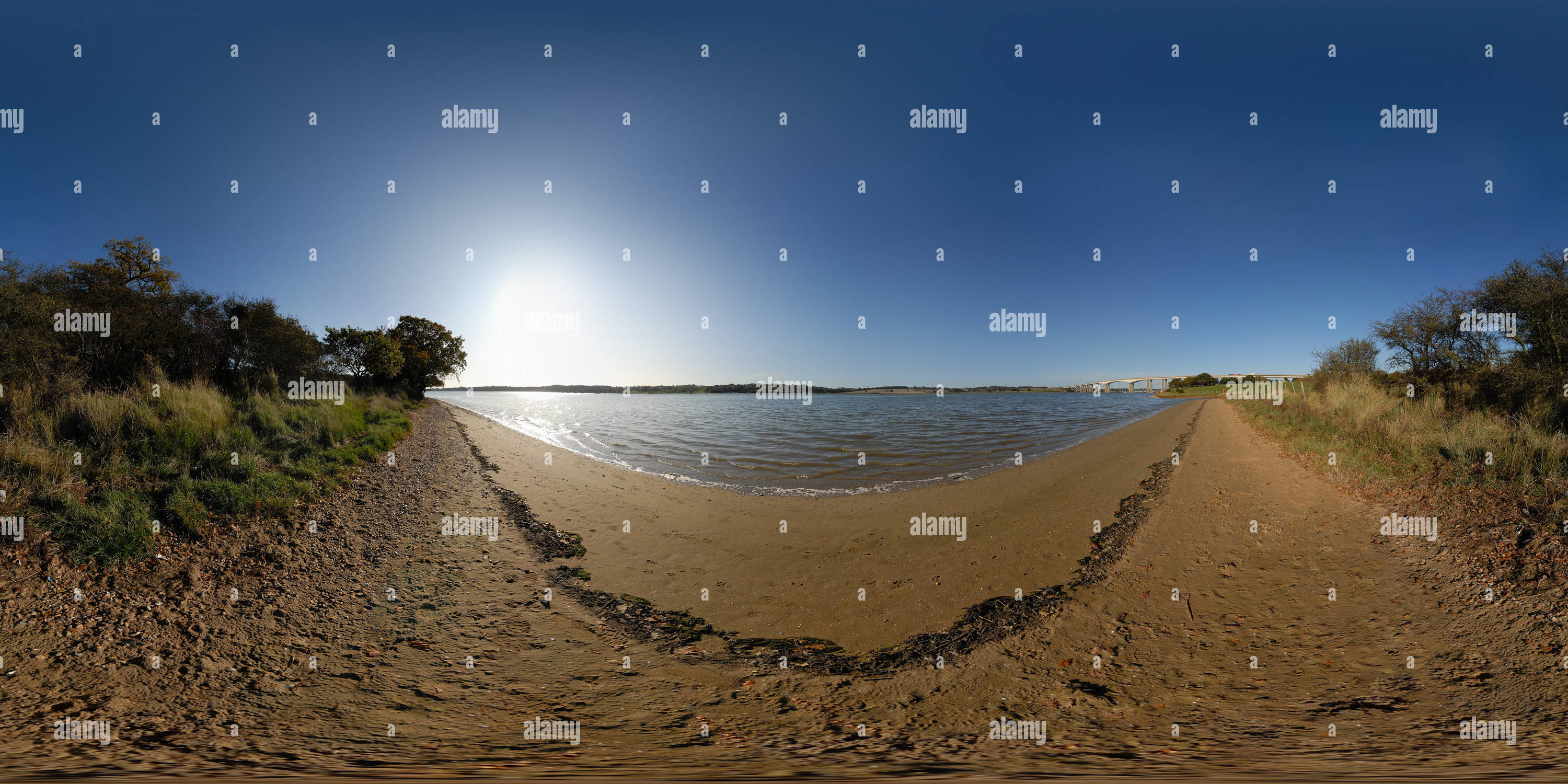 360° view of River Orwell North Shore Orwell Country Park Alamy