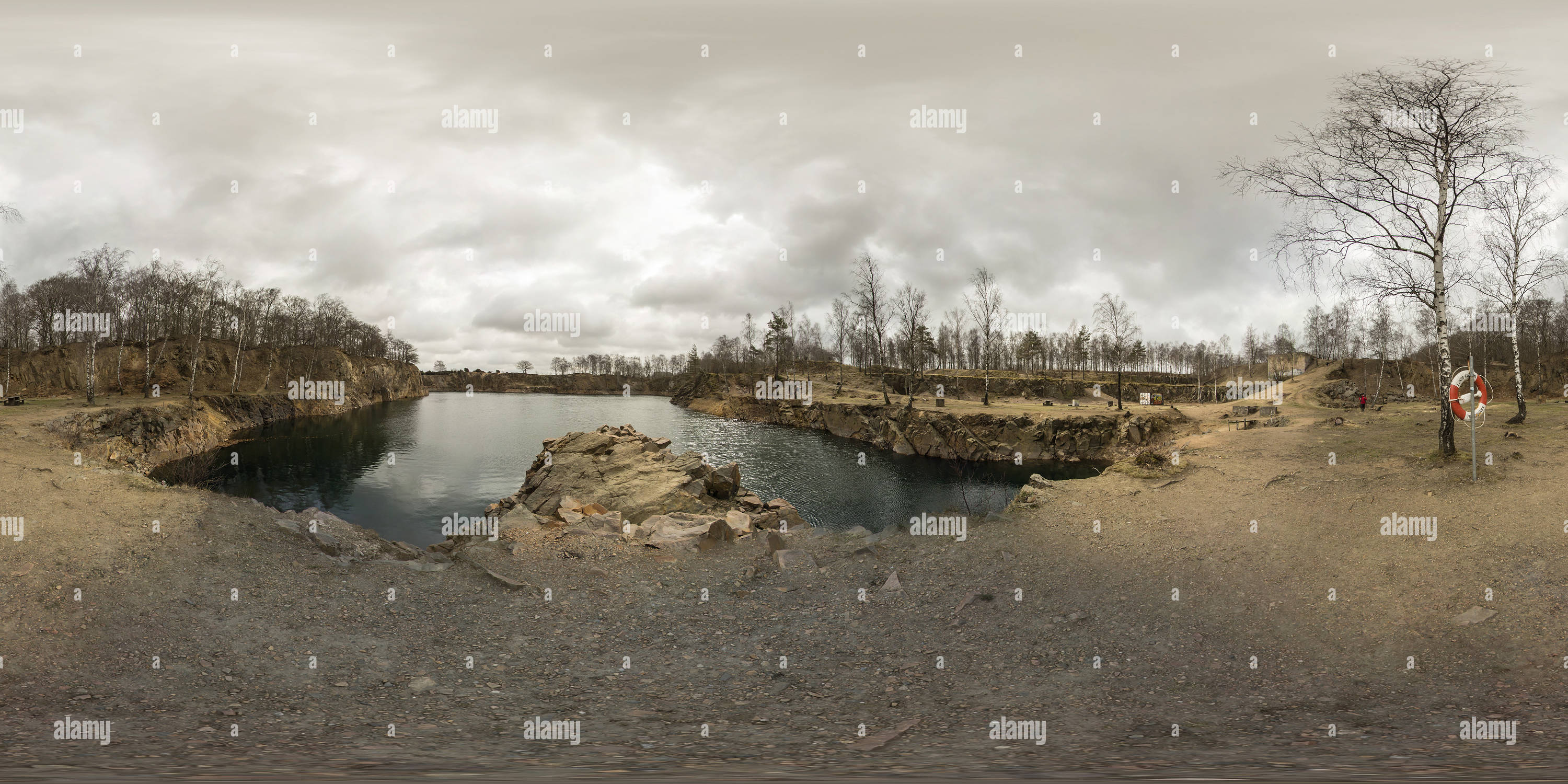 360 degree panoramic view of Dalby Stenbrott,  Dalby Quarry