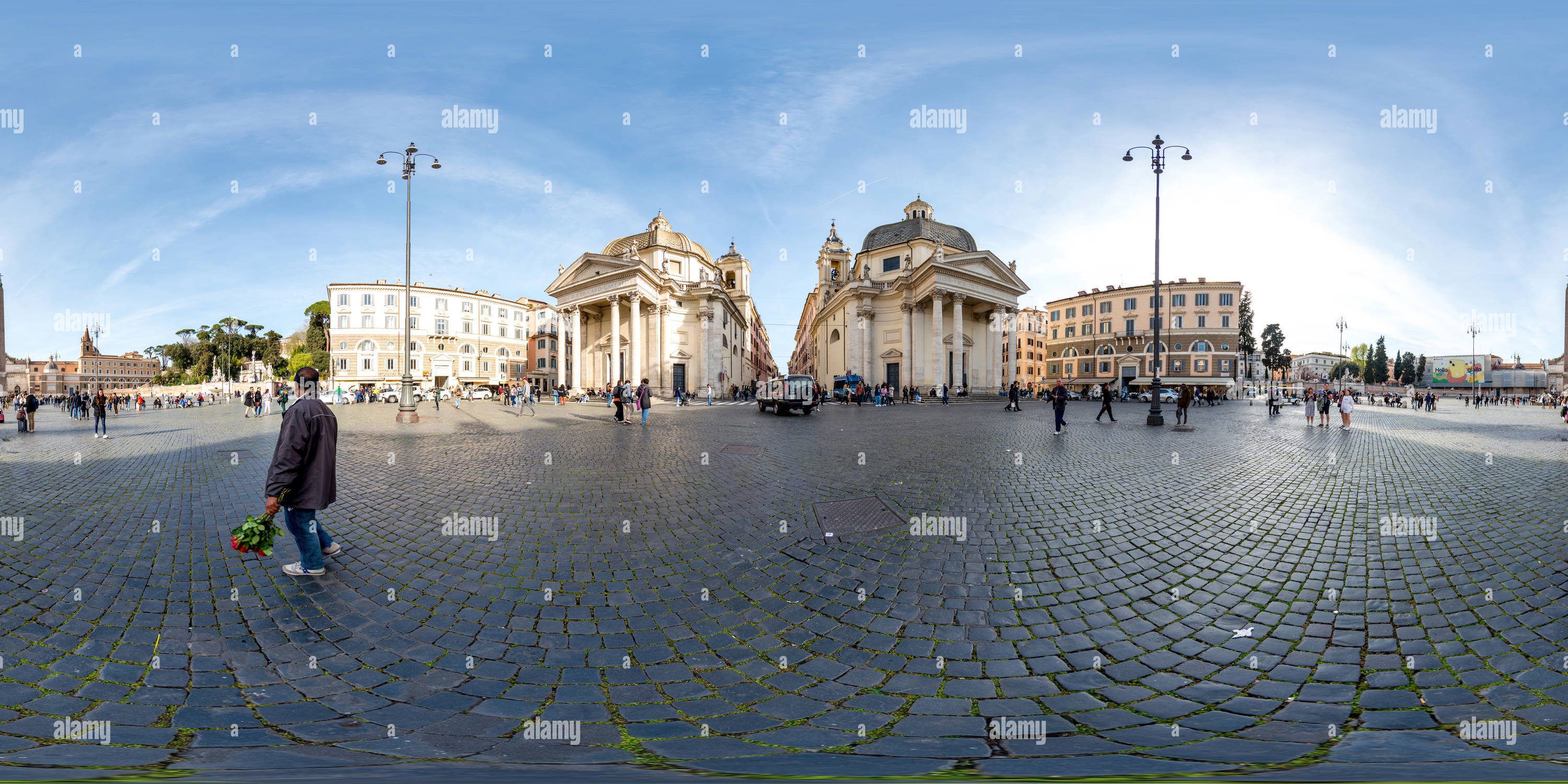 360° view of Piazza del Popolo, Rome, Italy - Alamy