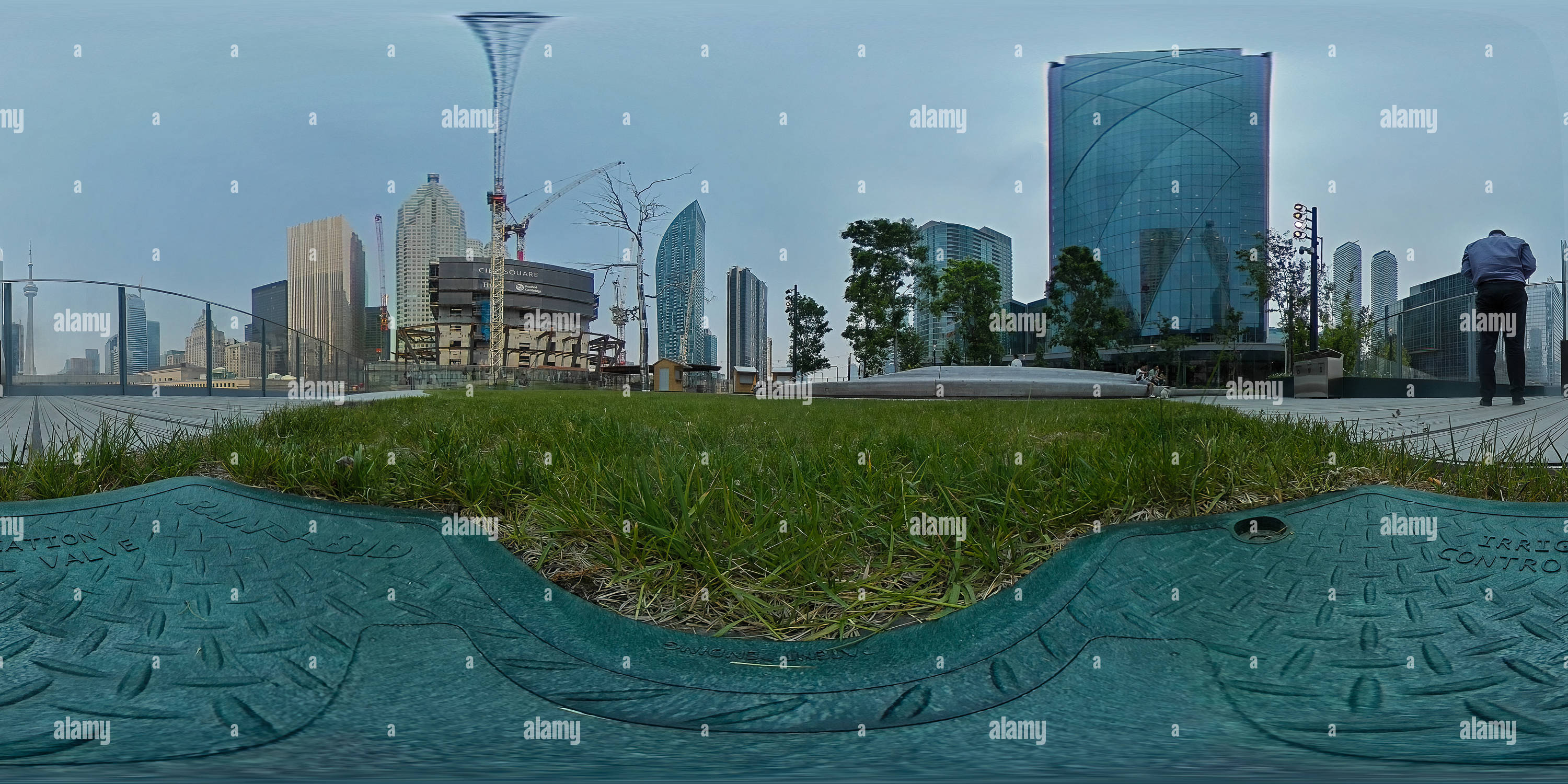 360-view-of-rooftop-park-at-cibc-square-alamy