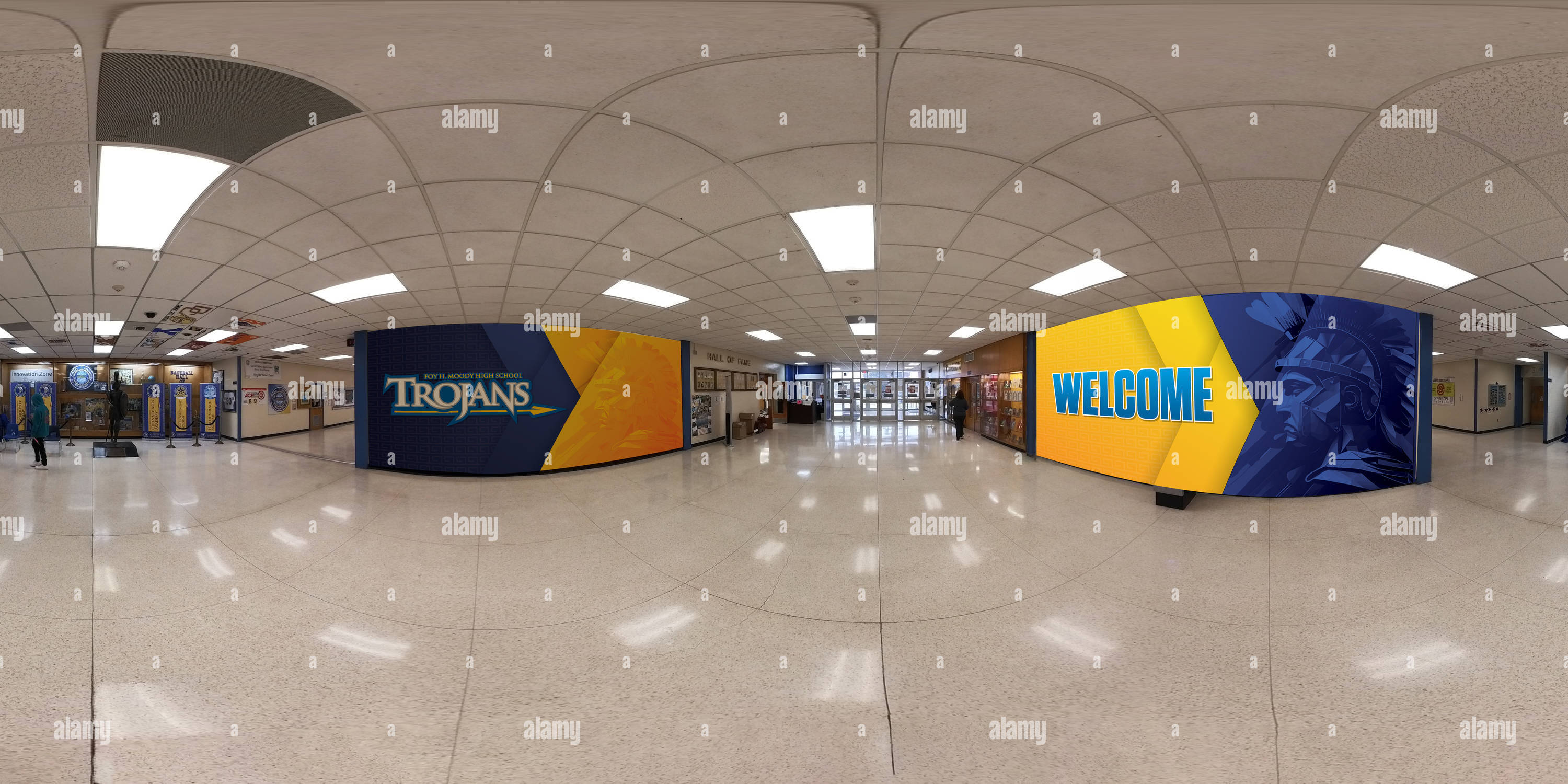 360° view of Moody High School Entry way - Alamy