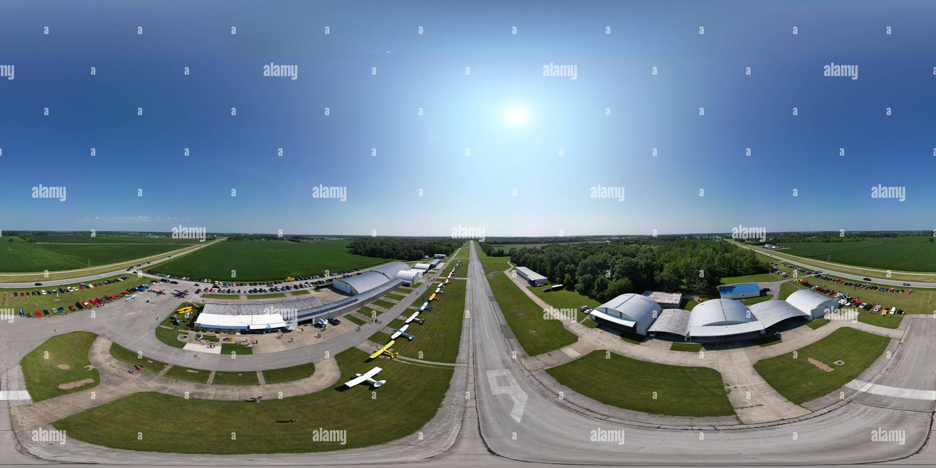 360 degree panoramic view of Fremont Airport 50th pano