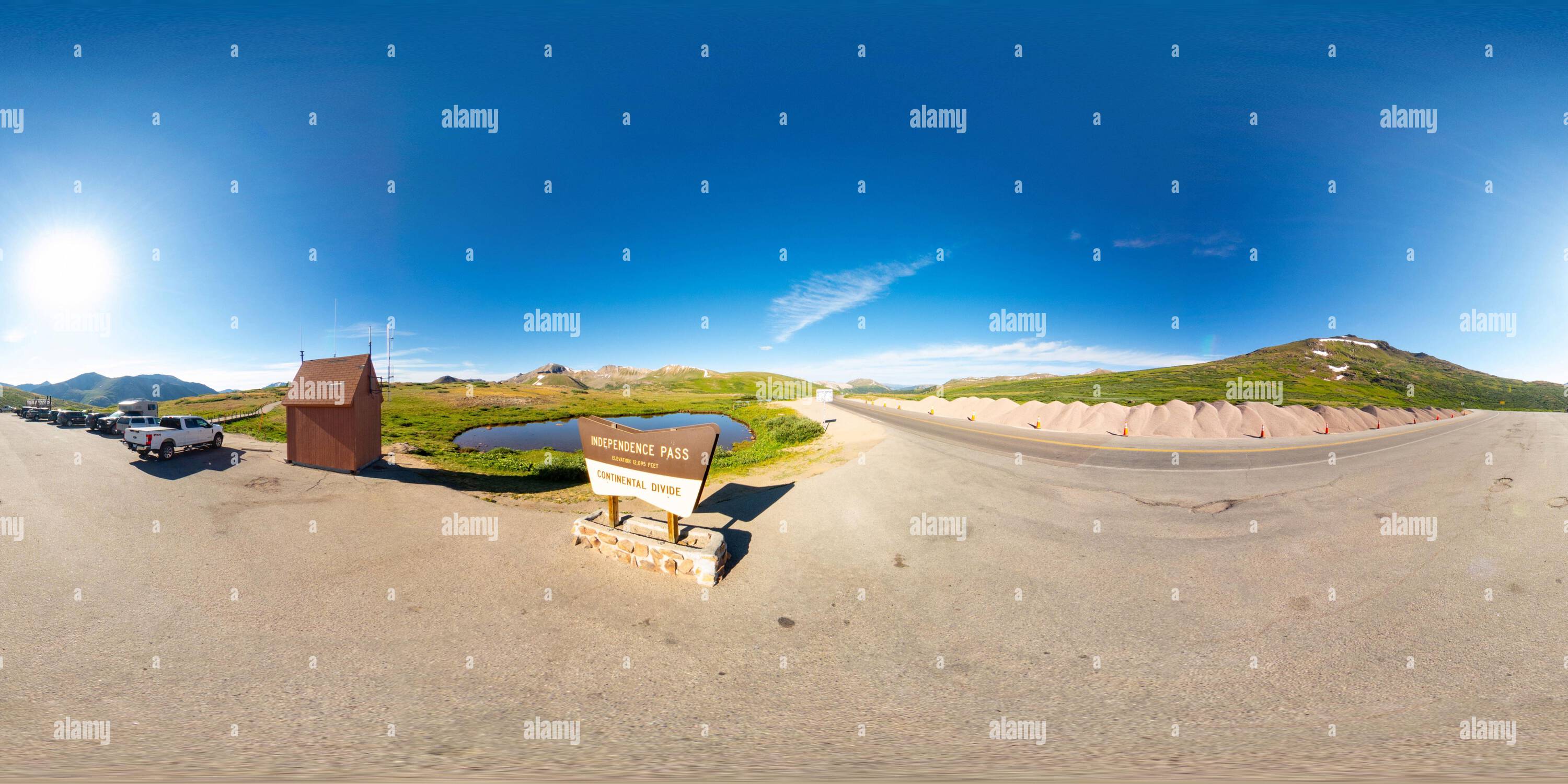 360° view of 360 equirectangular photo Independence Pass Continental ...