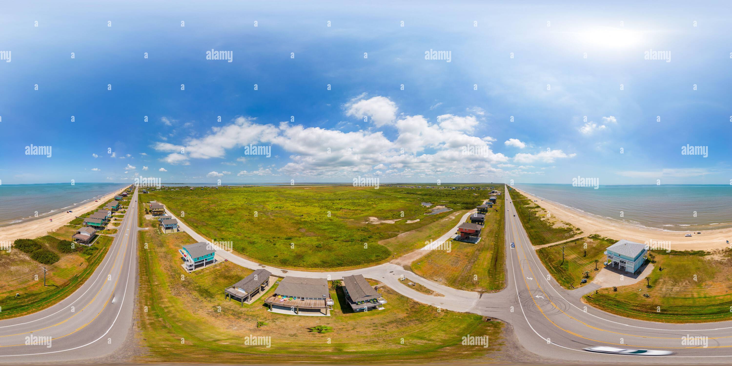 360° view of Aerial drone 360 photo Bolivar Peninsula Texas Summer 2023 ...