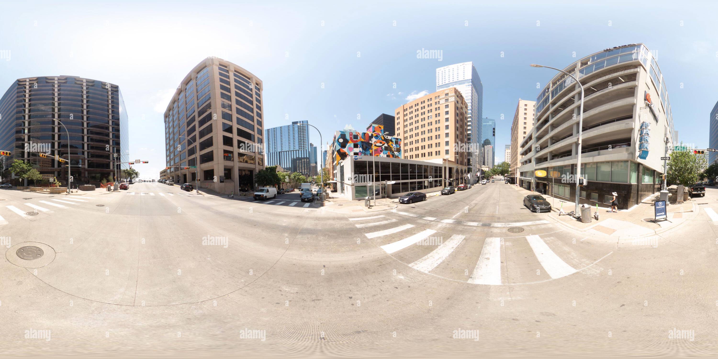 360° view of Austin, TX, USA July 24, 2023 360 equirectangular photo