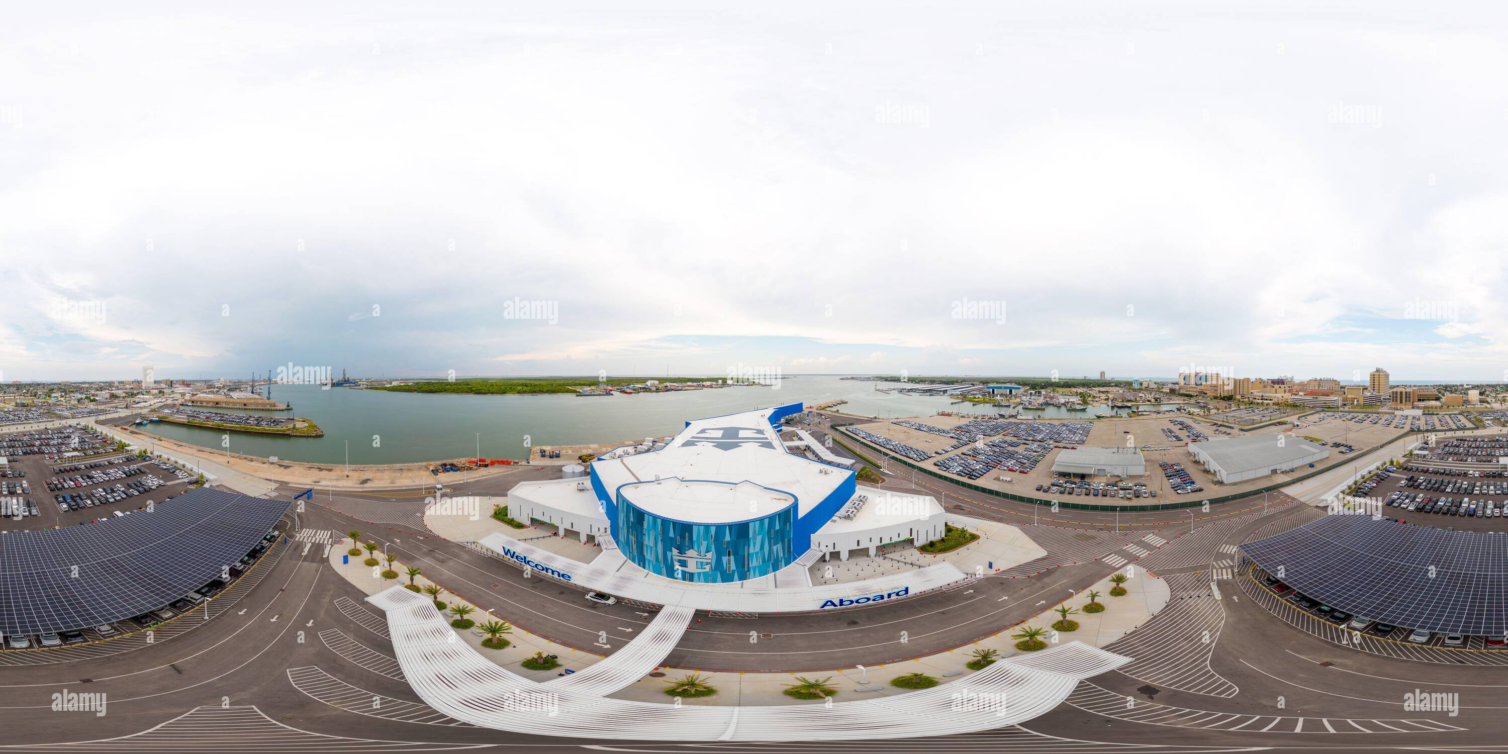 360° view of Galveston, TX, USA - July 23, 2023: Aerial 360 ...