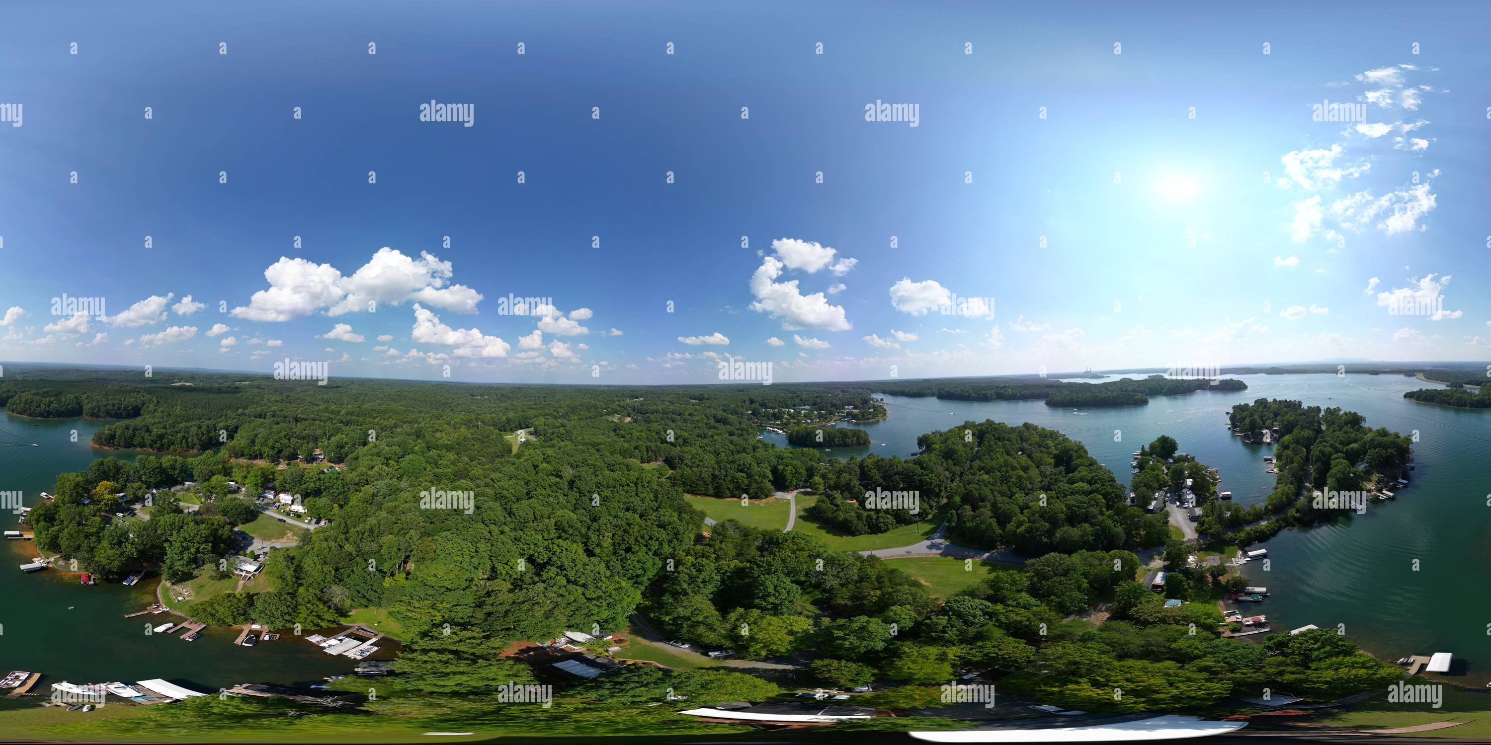 360° view of Above Tiny Homes over Belews Lake Alamy