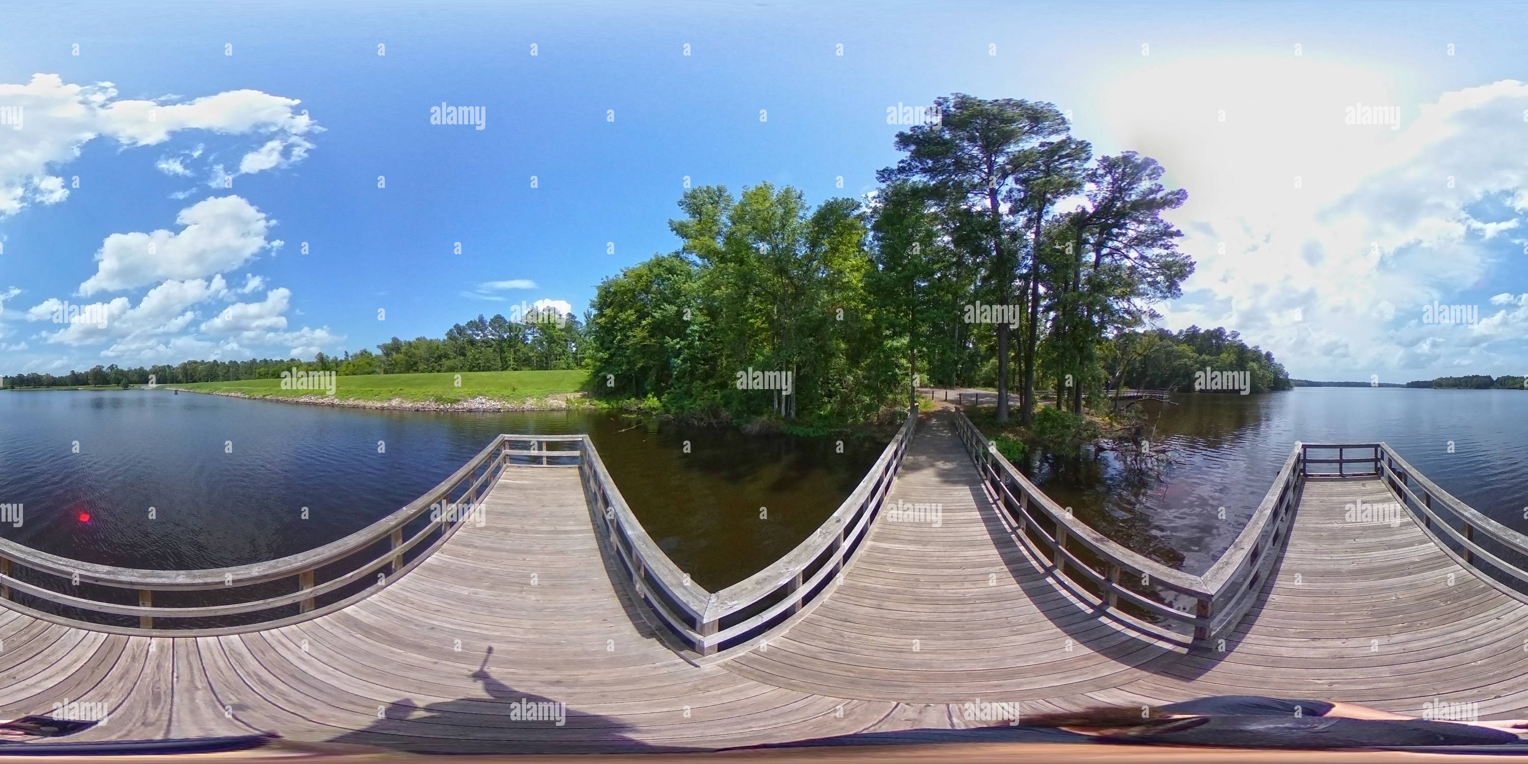 360° view of Lake View from Pier at Ivan Lake, Cotton Valley, Louisiana, USA Alamy