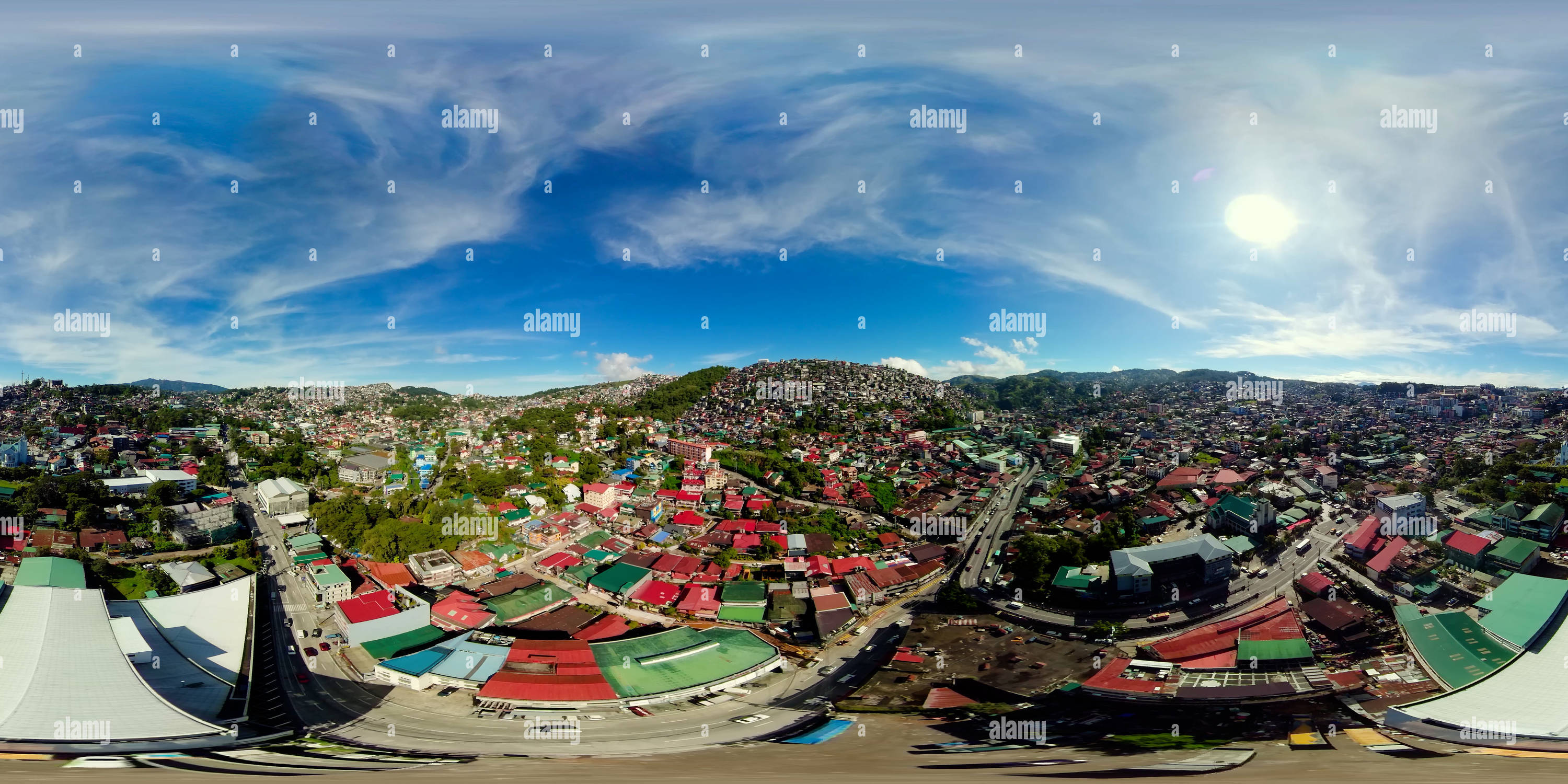 360 degree panoramic view of Baguio City, Philippines.
