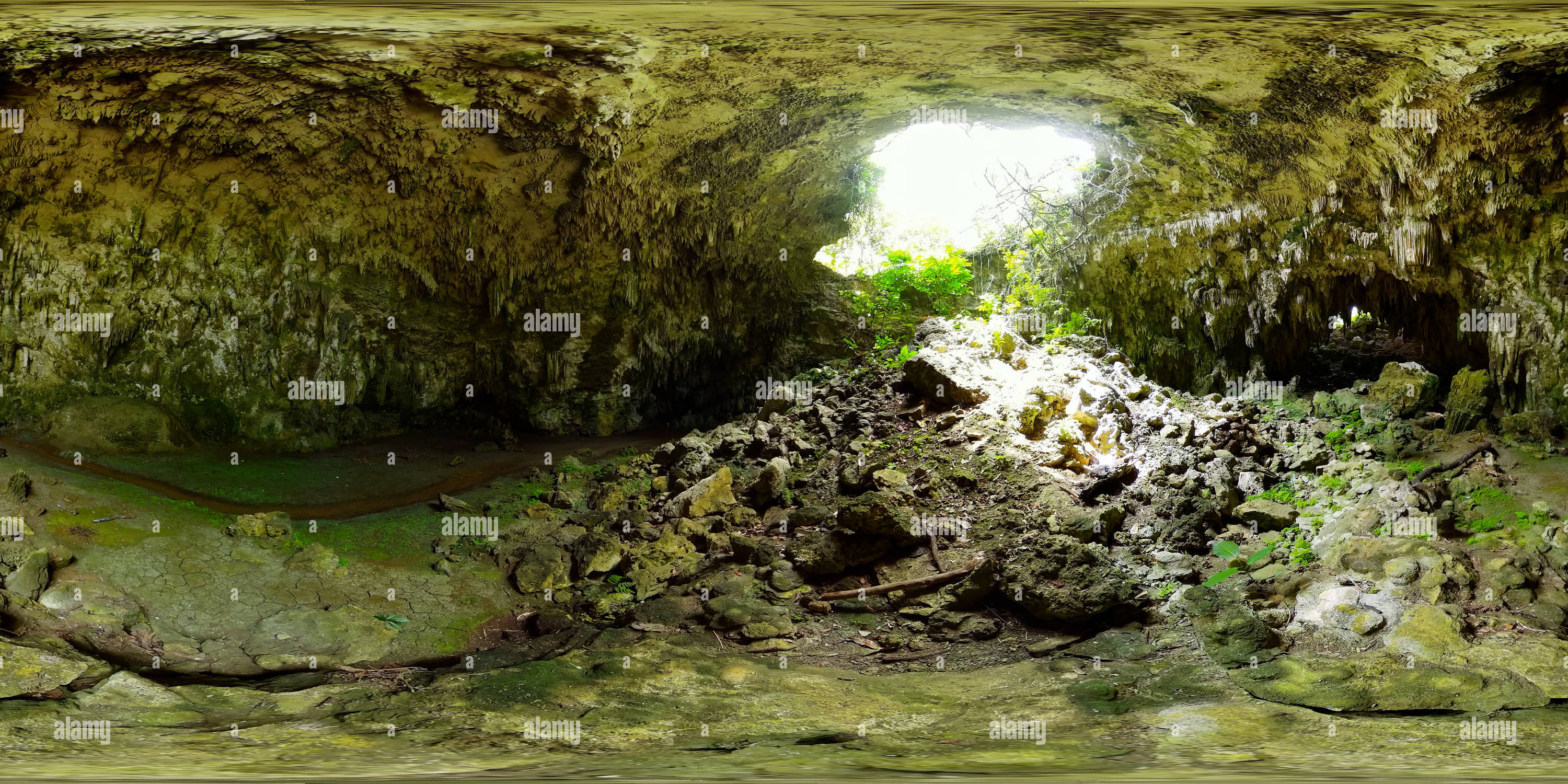360 degree panoramic view of Bulwang Caves. Mabinay, Negros, Philippines
