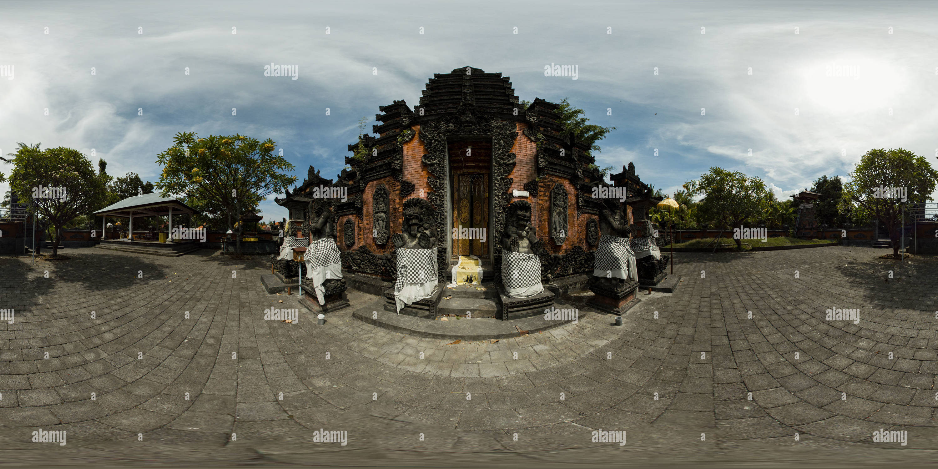 360° view of Temple in Bali. 360 panorama VR - Alamy