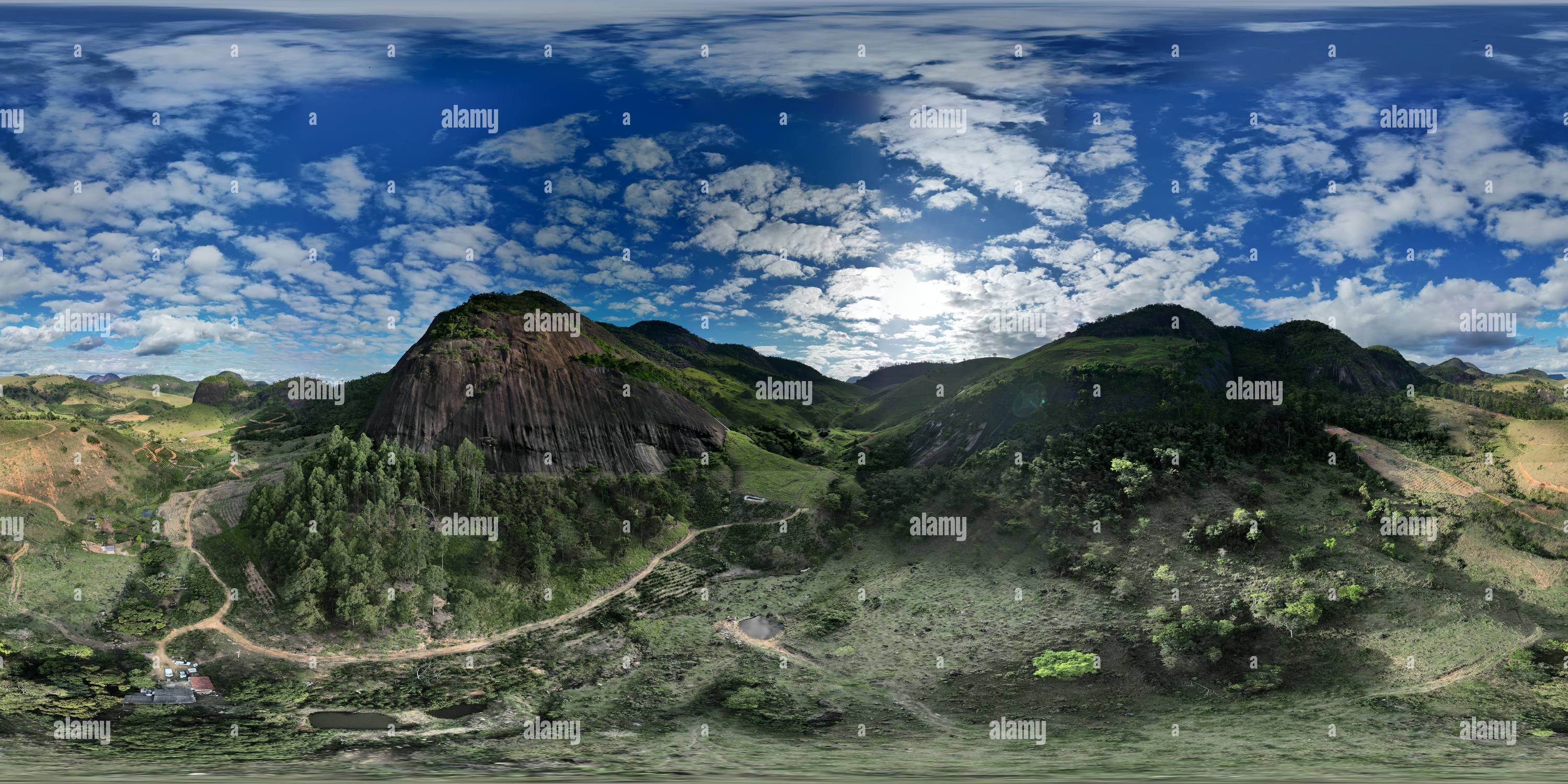 360 degree panoramic view of  Córrego Taquarussu II - PNCF - Àguia Branca