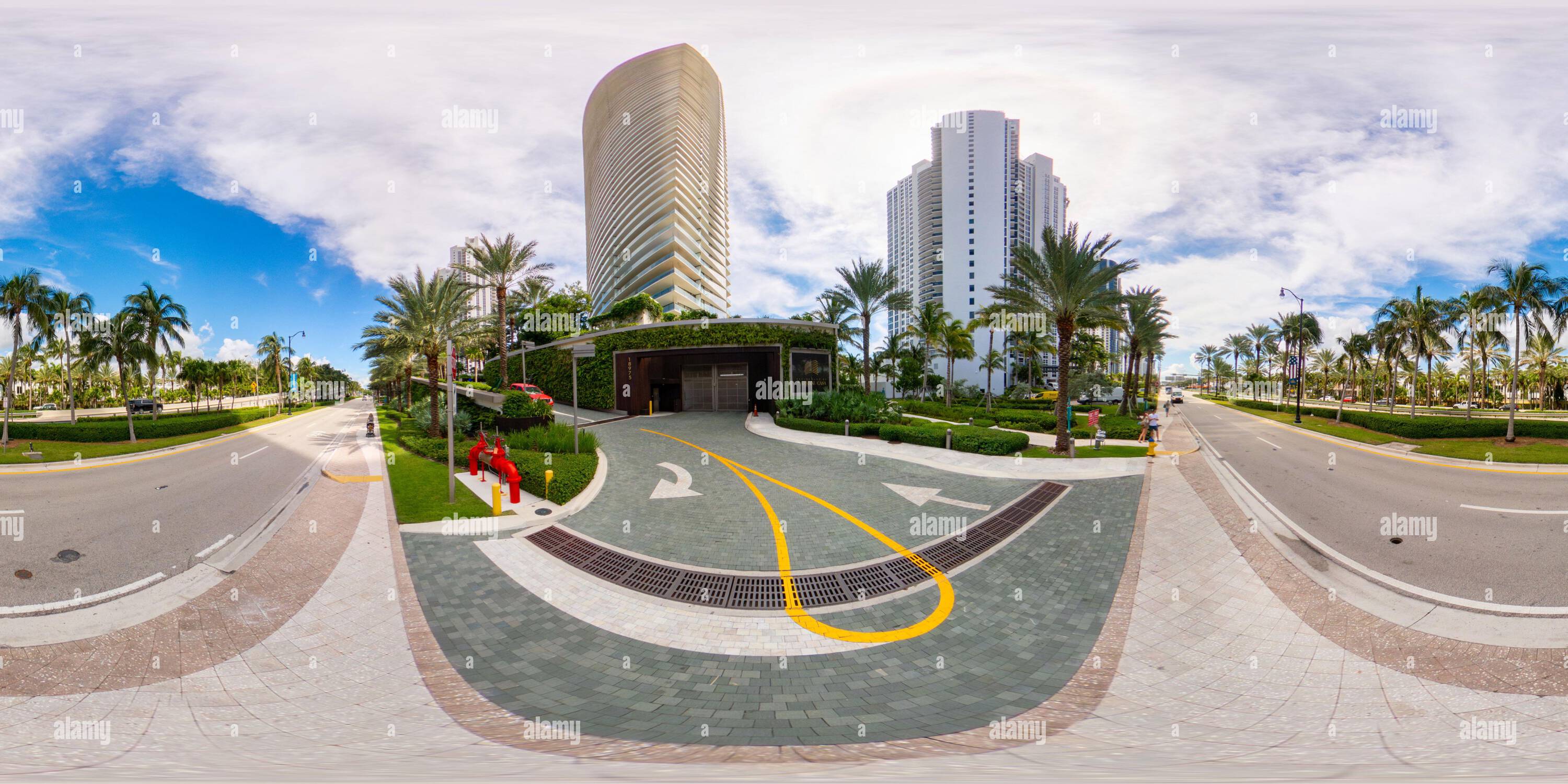 360° view of Sunny Isles Beach, FL, USA - October 6, 2023: 360 ...