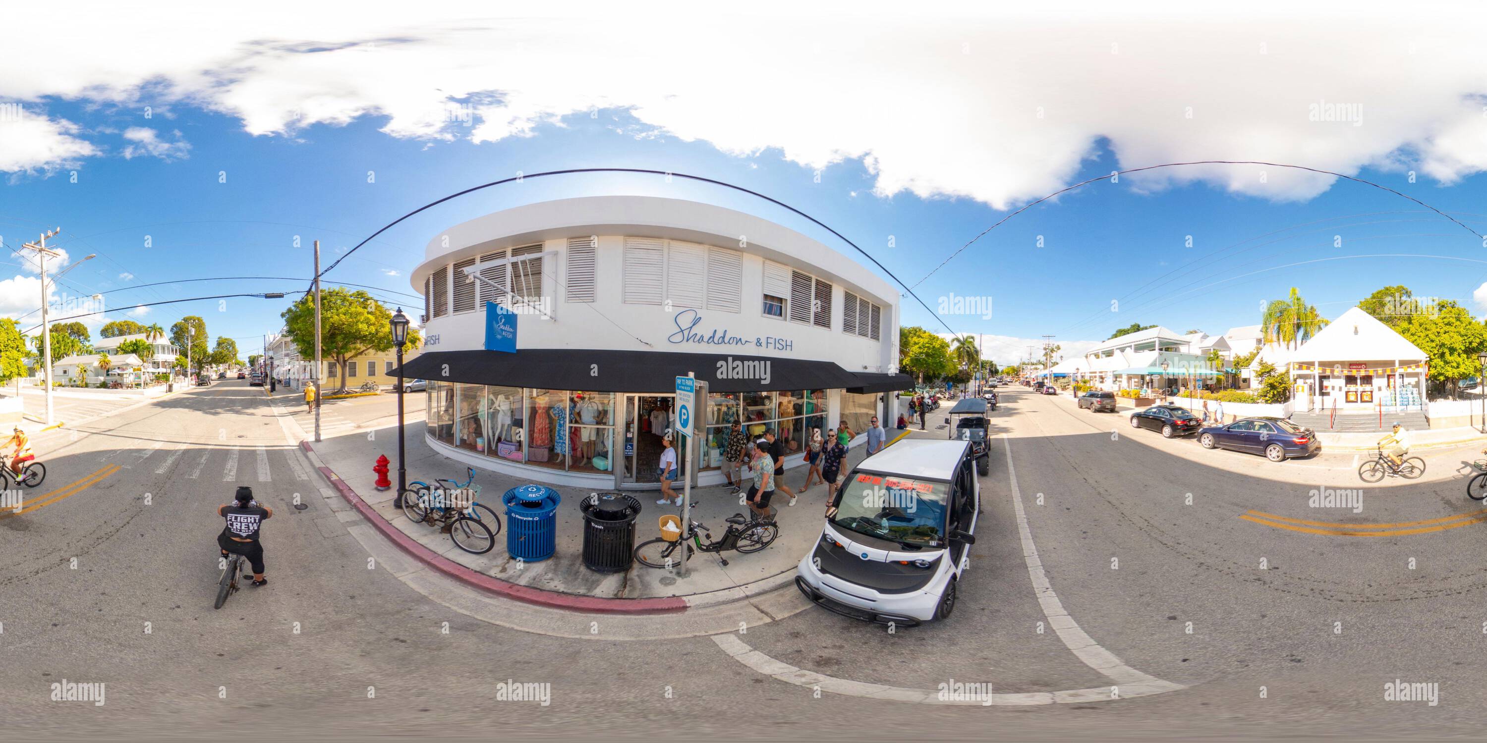360° view of Key West, FL, USA October 21, 2023 Shaddon and Fish
