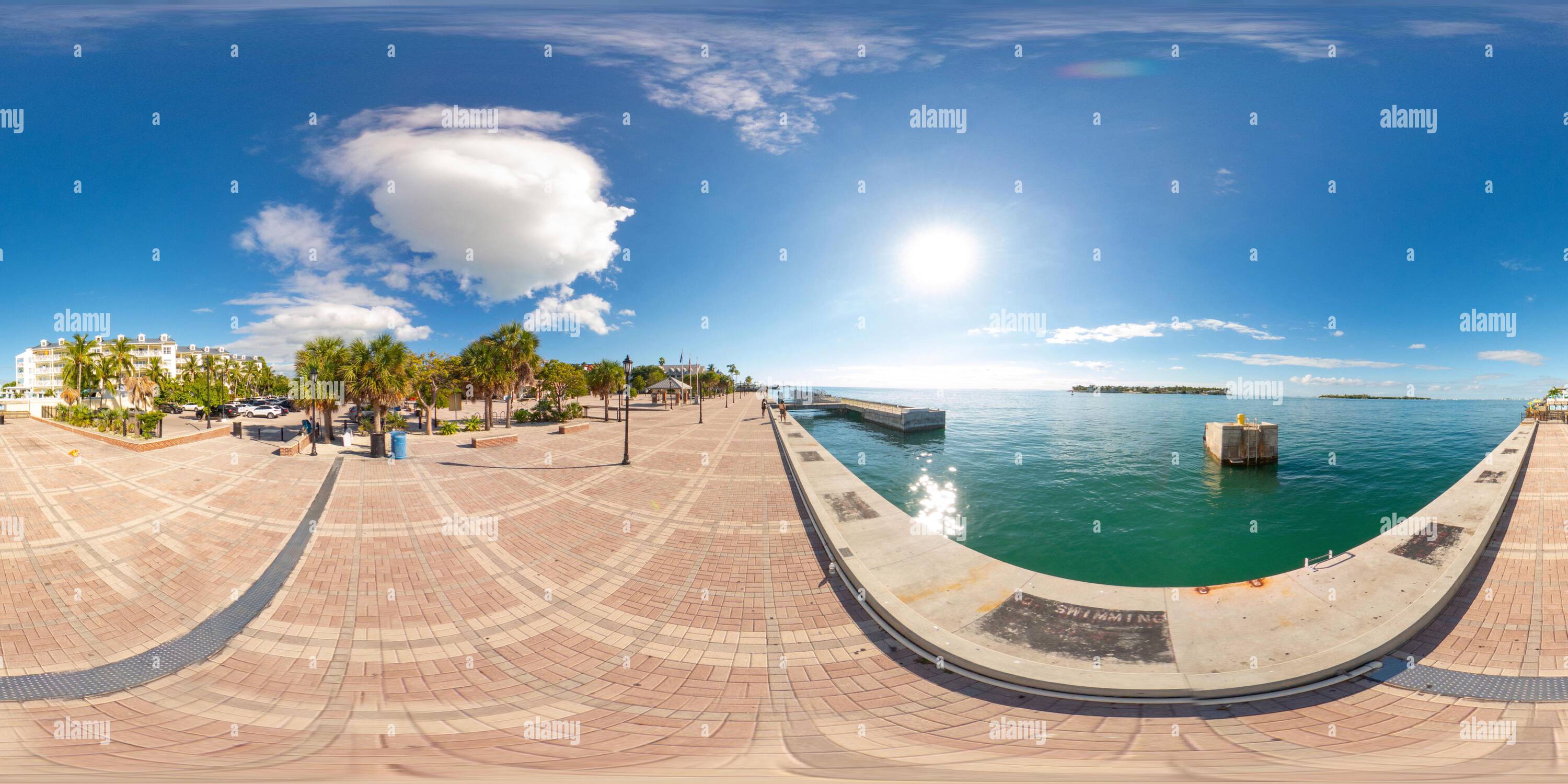 360° View Of Key West, FL, USA - October 21, 2023: Mallory Square Key ...