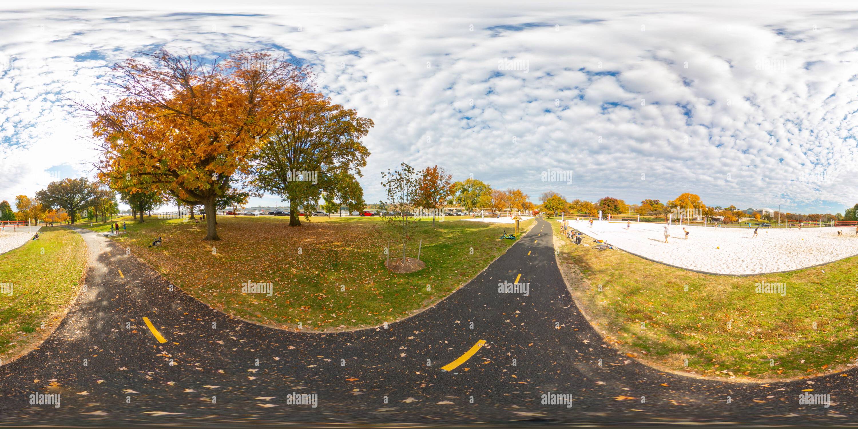 360° view of Washington DC USA October 28 2023: Lincoln Memorial
