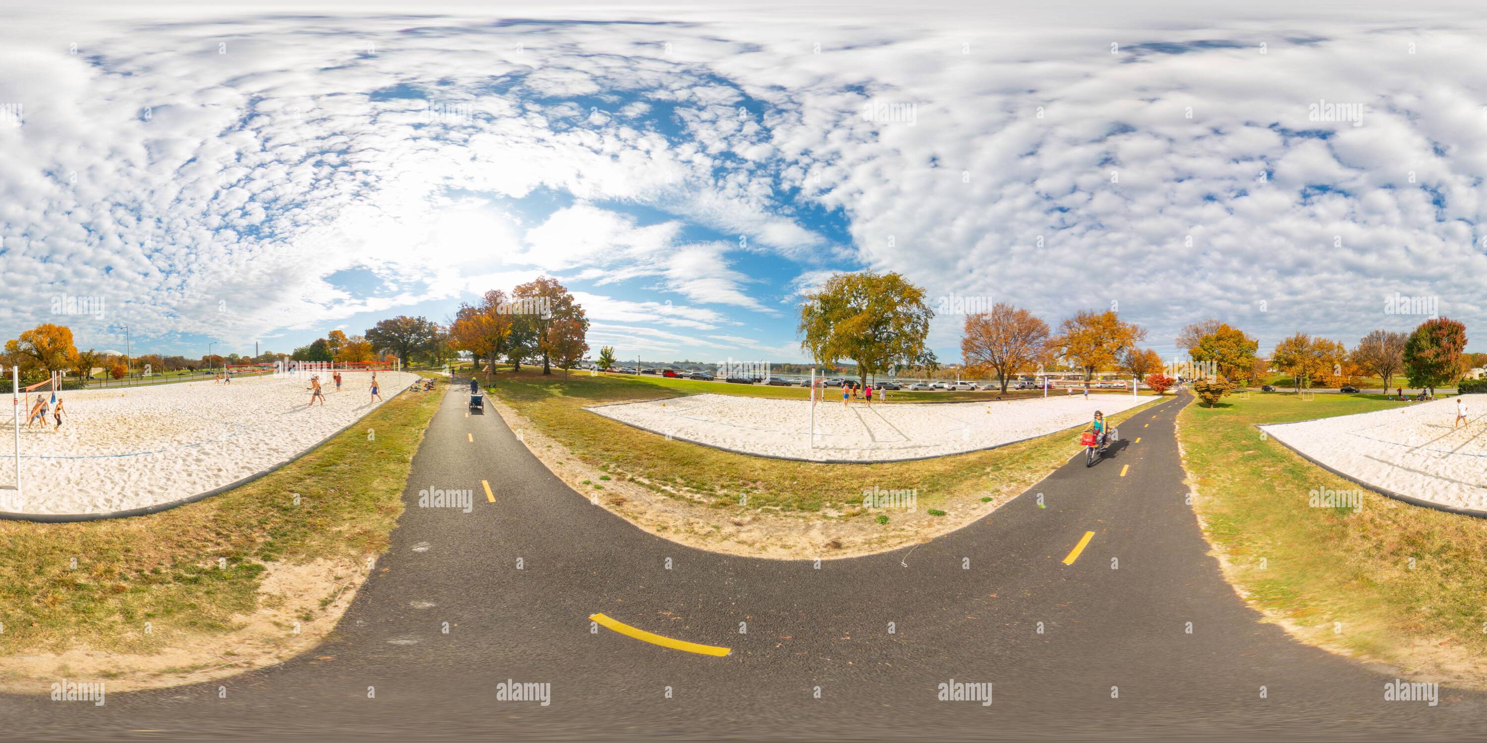 360° view of Washington DC USA October 28 2023: Lincoln Memorial