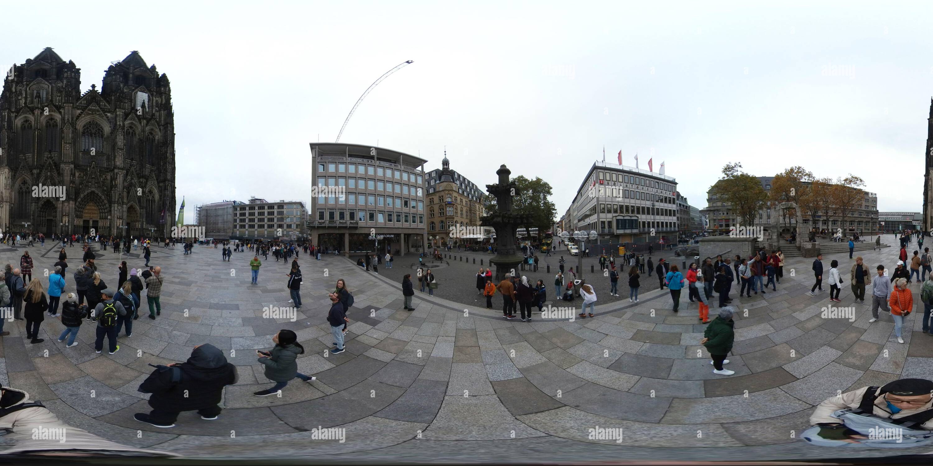 360° view of Germany Cologne Historical old town houses infrastructures ...
