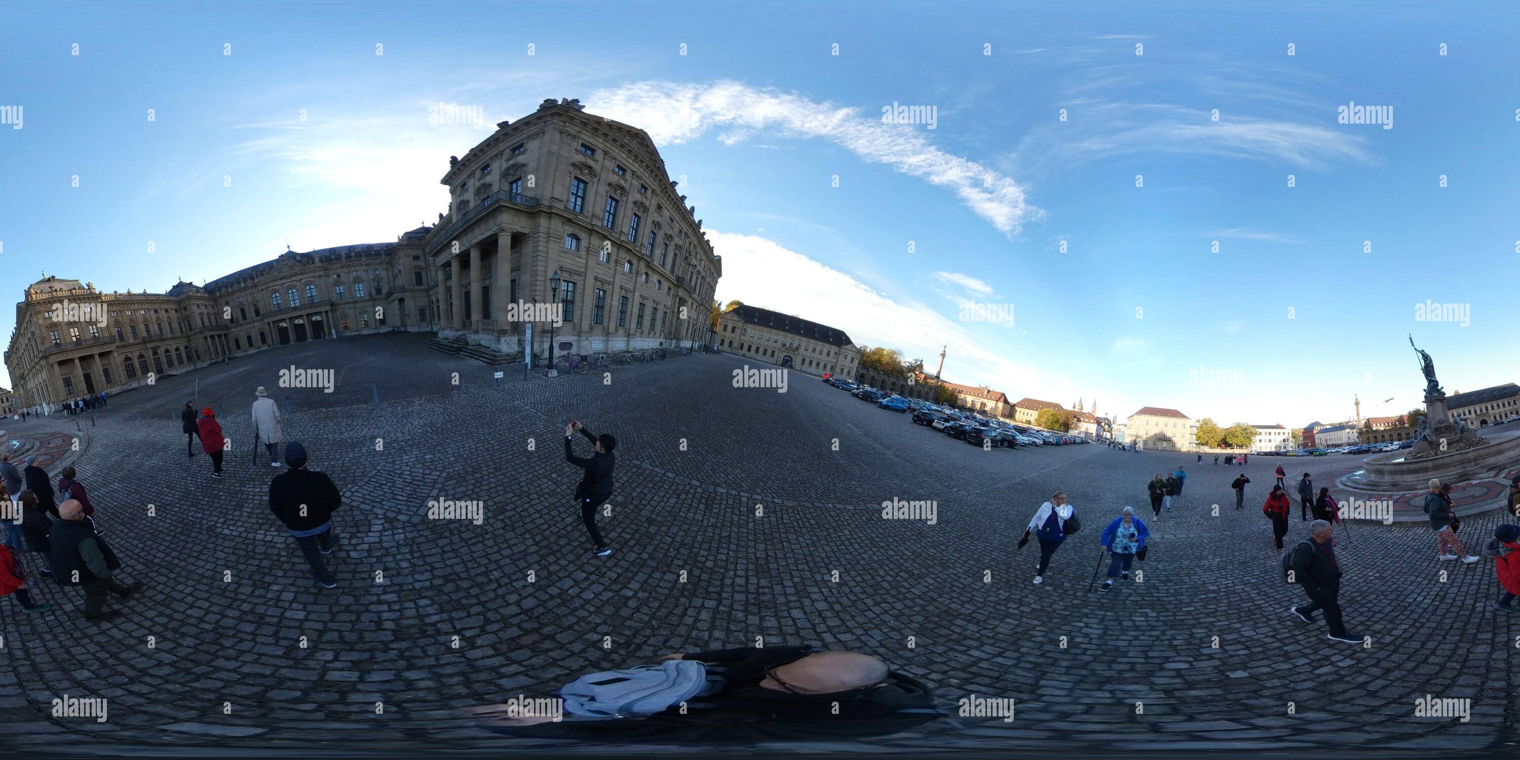 360° view of Germany Wurzburg UNESCO world heritage Bishop residence ...