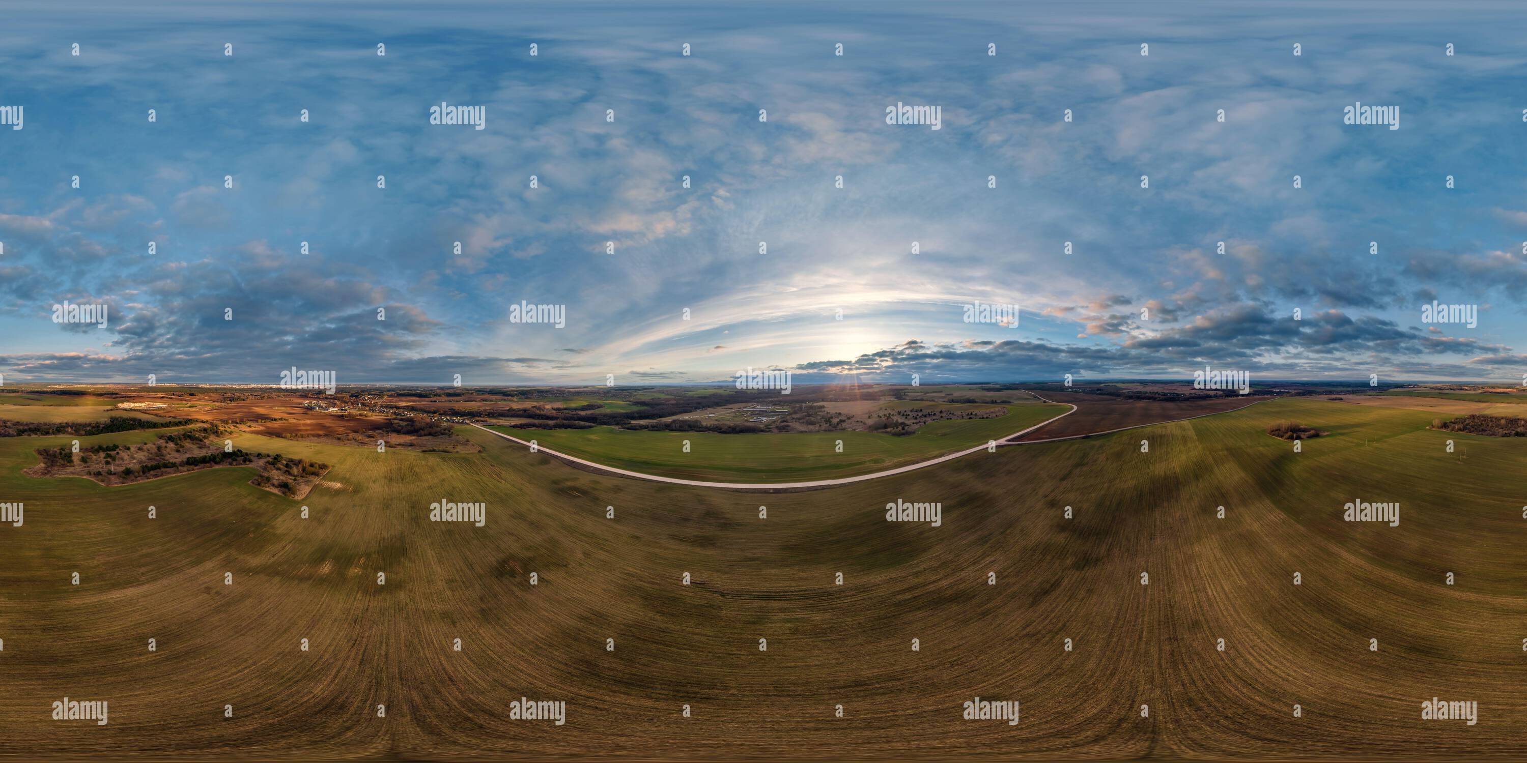 360° view of aerial full seamless spherical hdri 360 panorama view from ...
