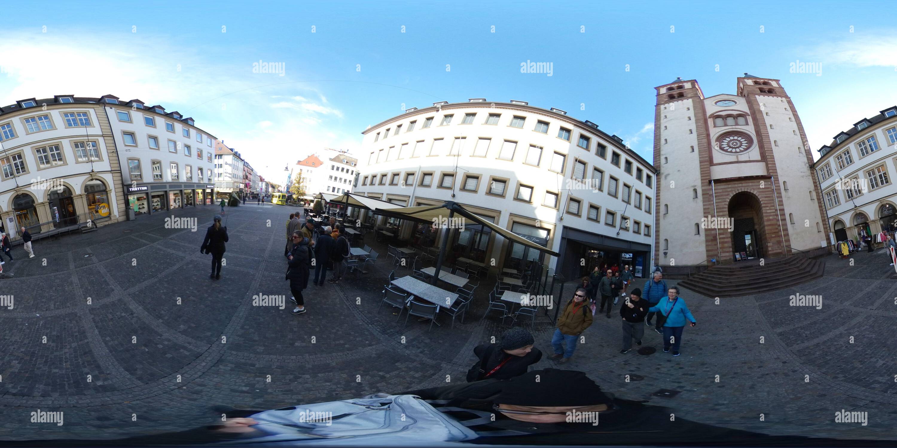 360° view of Germany Wurzburg Castle Tower in old town area - Alamy