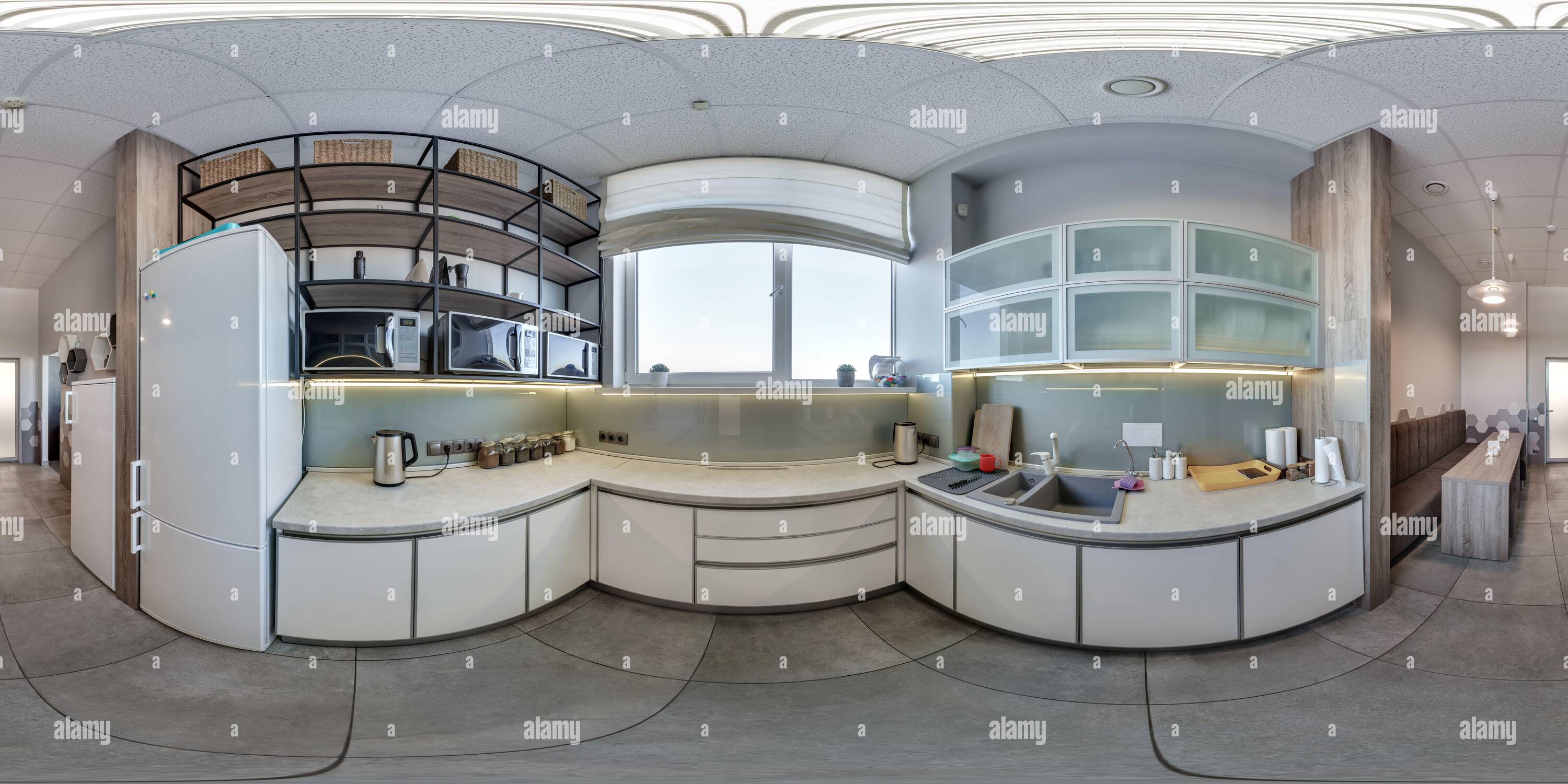 360° View Of Full Seamless Spherical Hdri 360 Panorama View In White ...