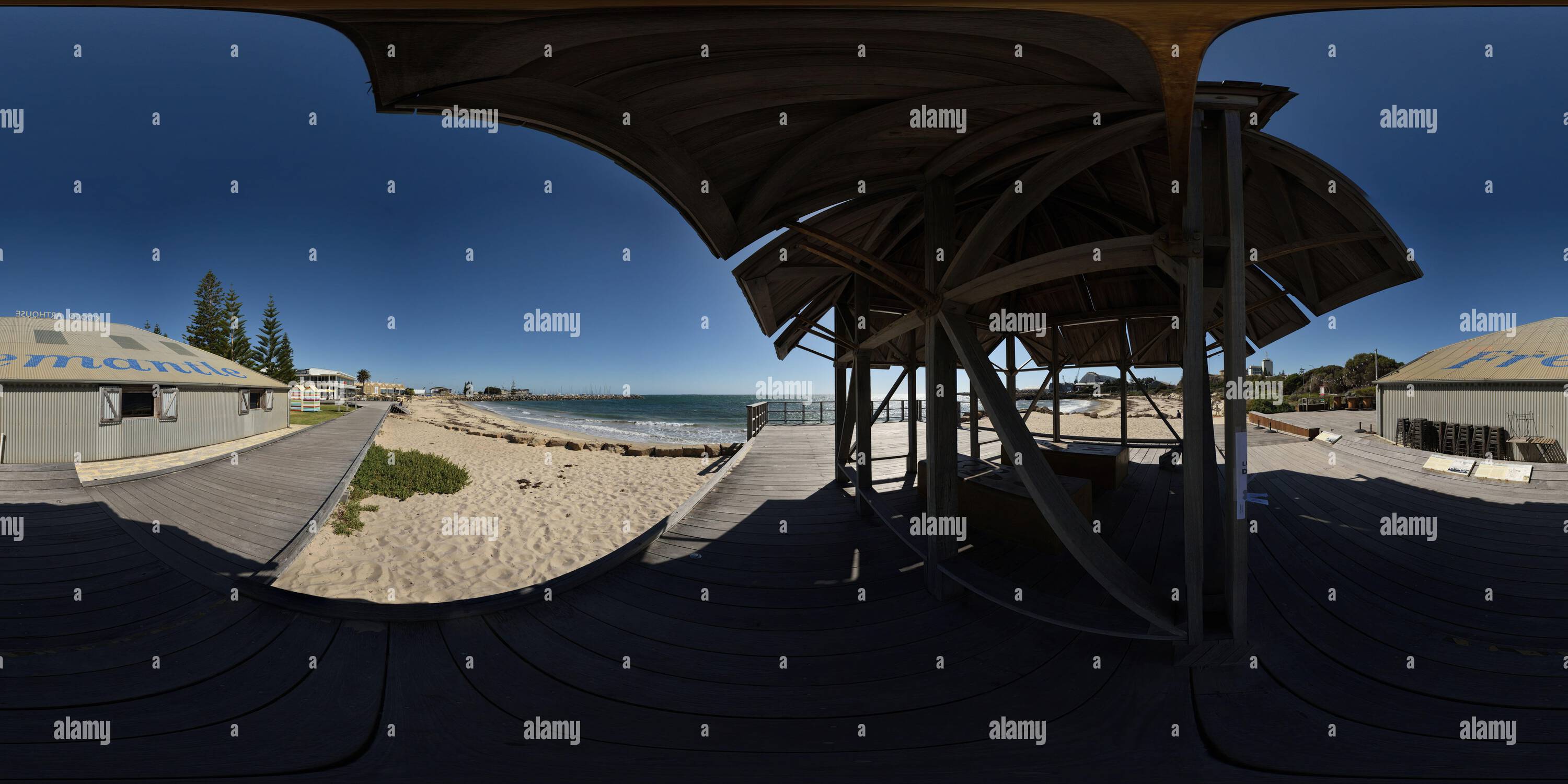 360° view of Gazebo looking out at the Indian Ocean from the deck of ...