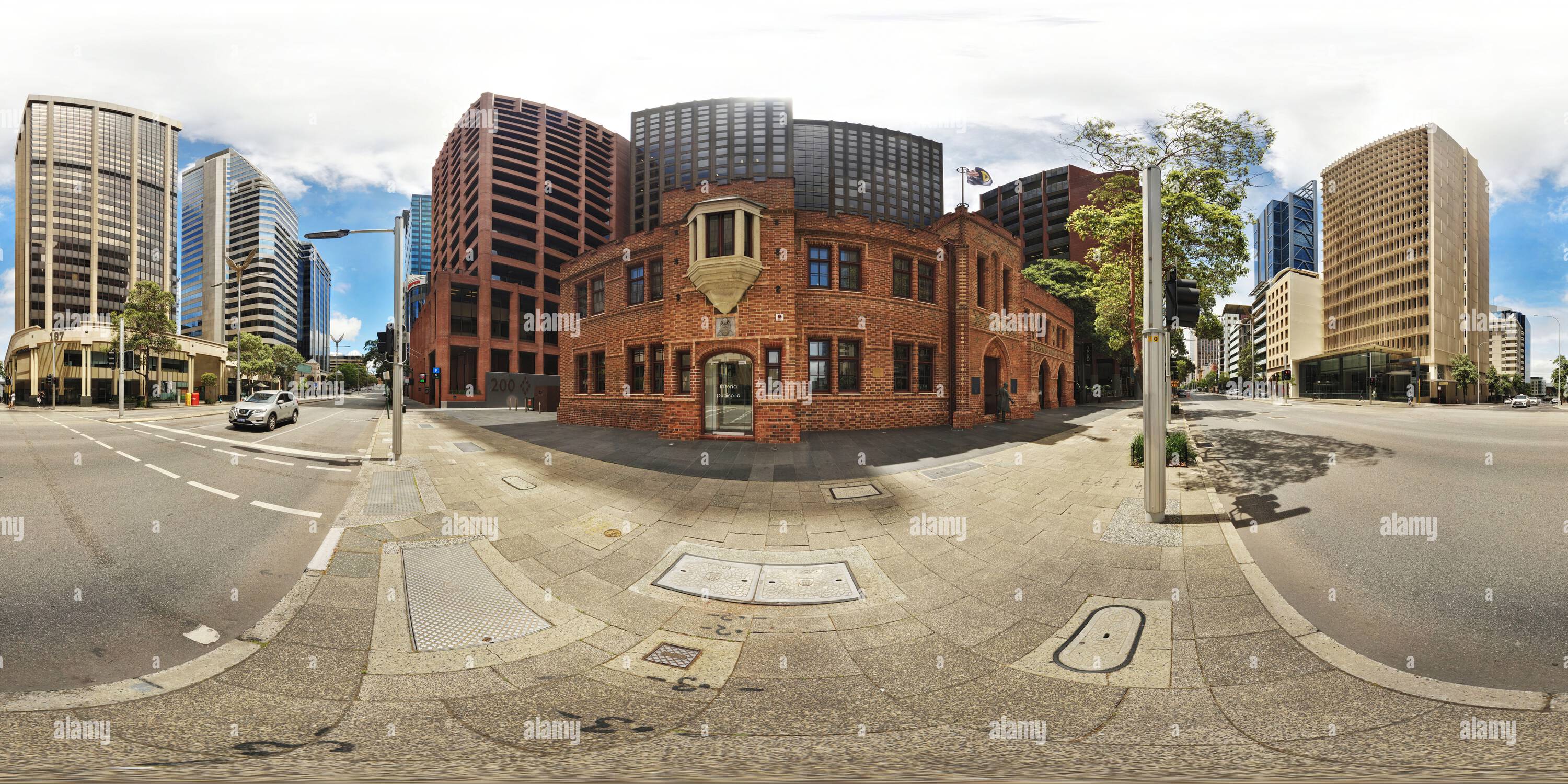 360° view of Perth city heritage architecture, The Cloisters at 200 St ...