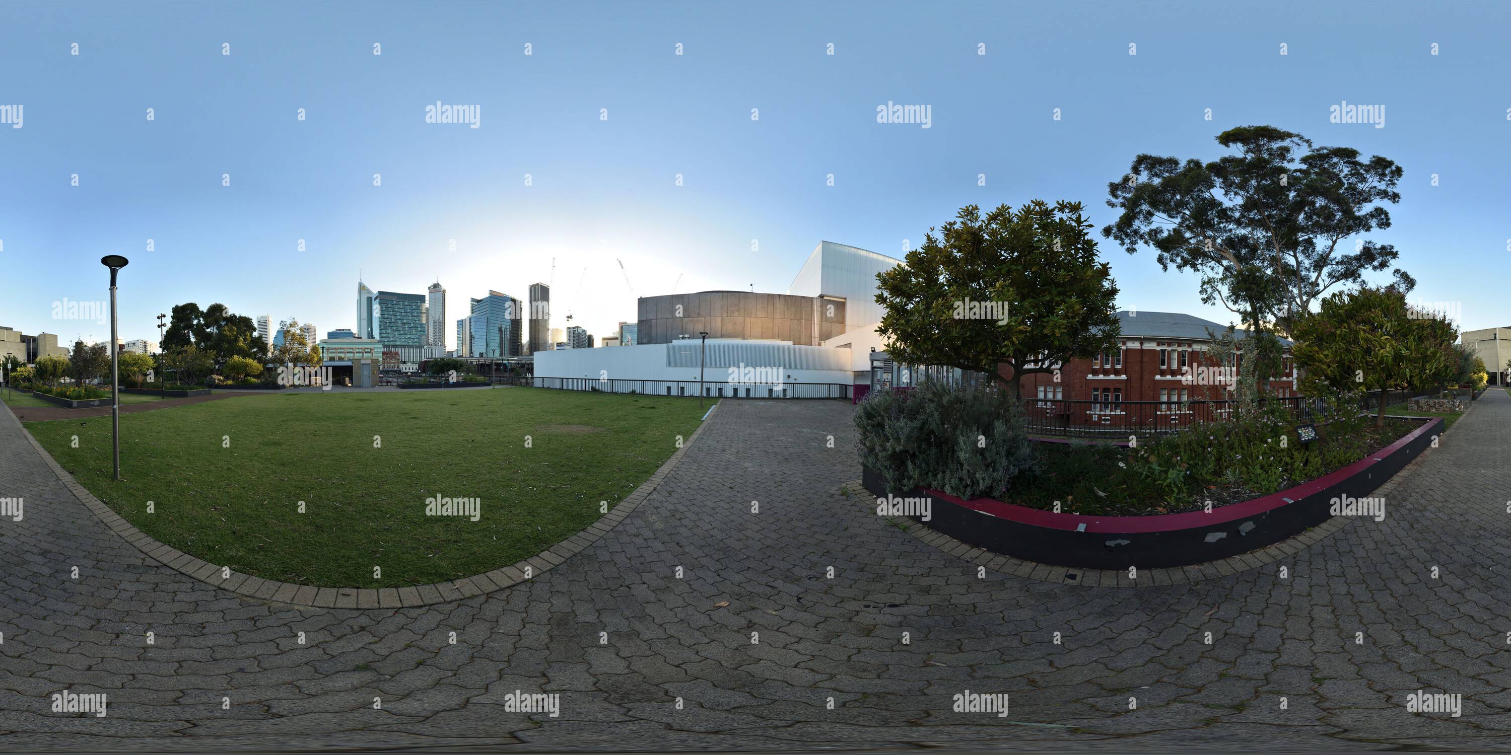 360° view of Perth Skyline & back of the State Theatre Centre as a New ...