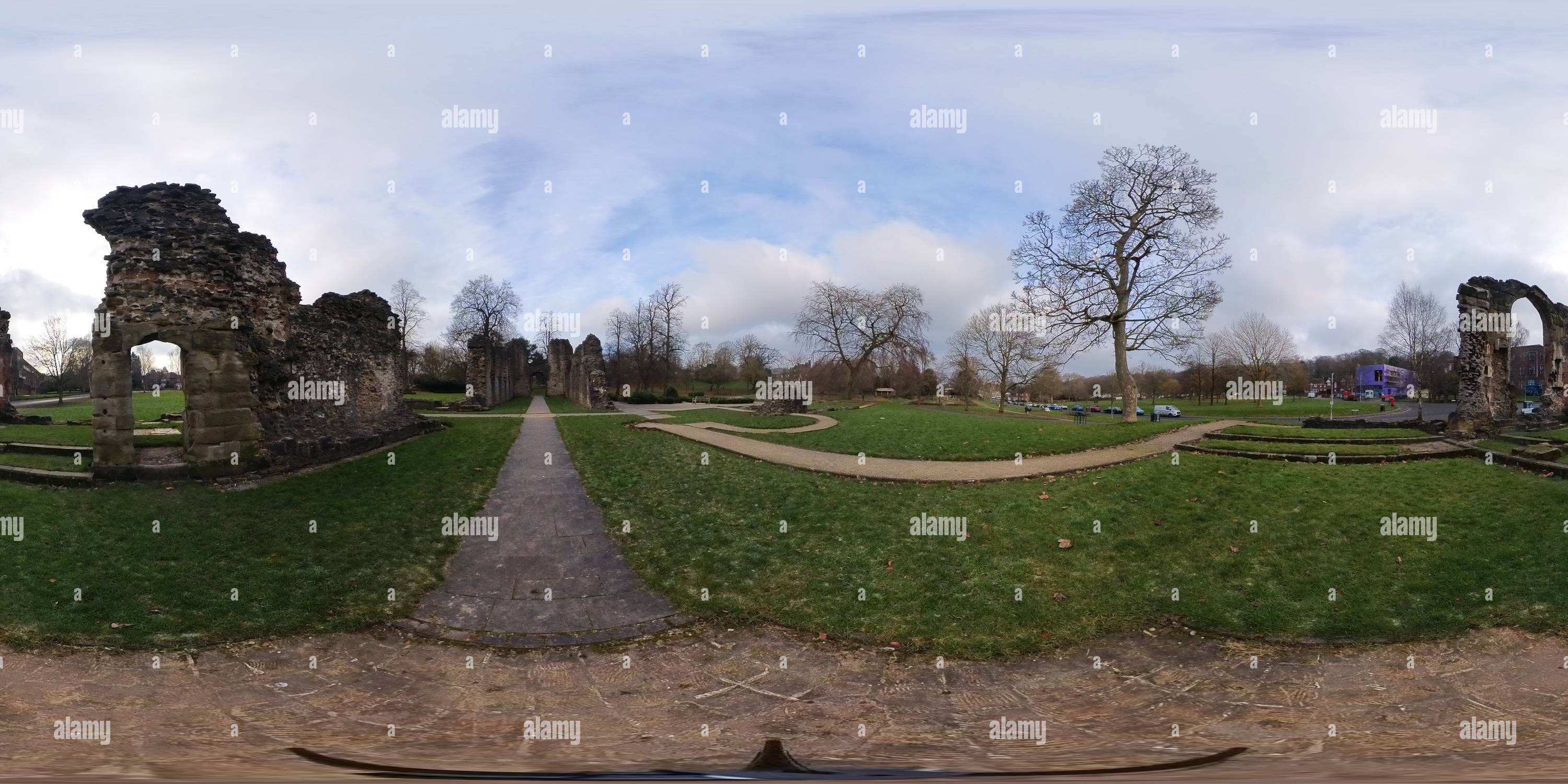 360° view of St. James's Priory ruins Dudley - Alamy