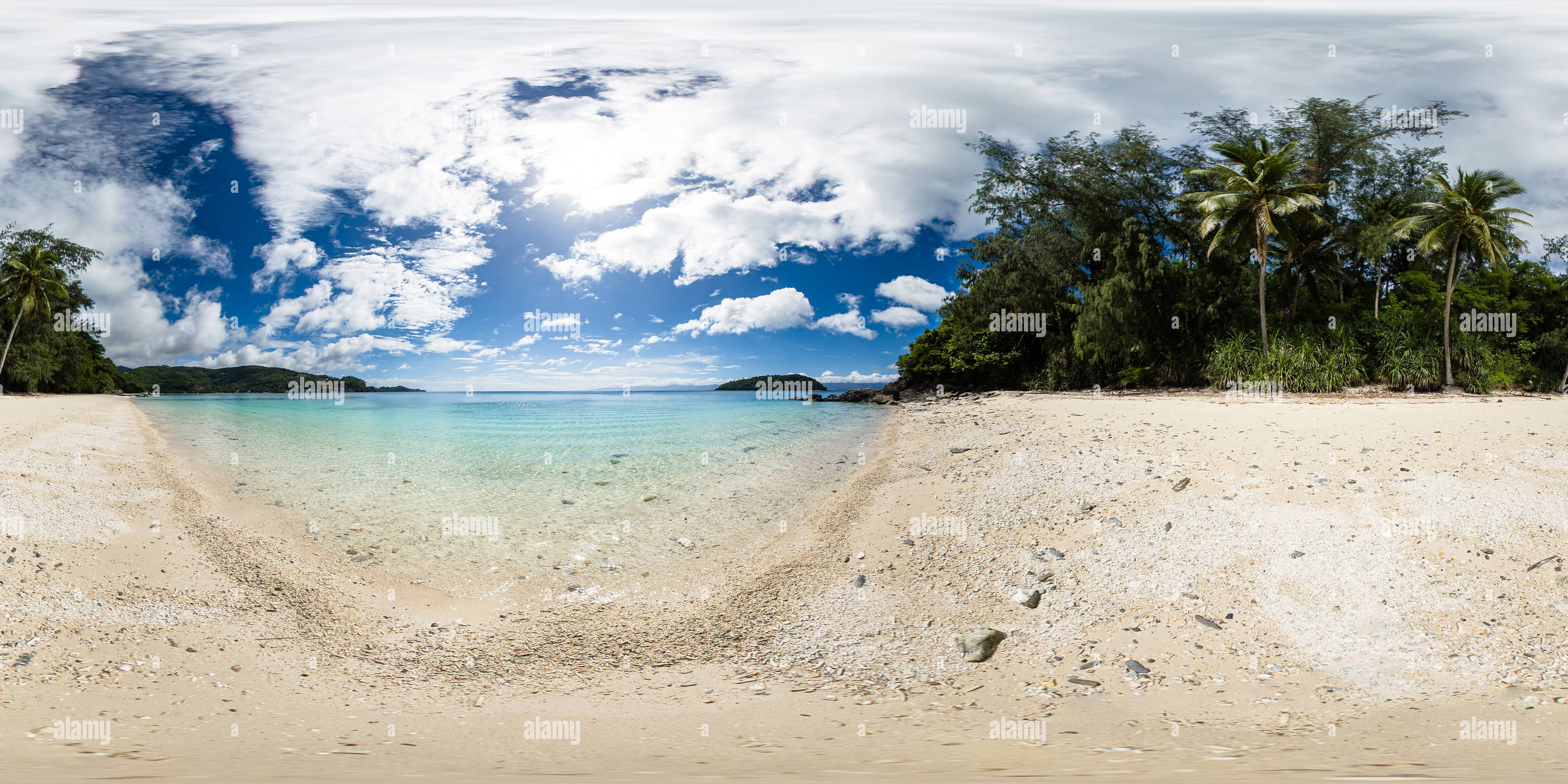 360 degree panoramic view of Tiamban Beach in Romblon Island. Philippines.