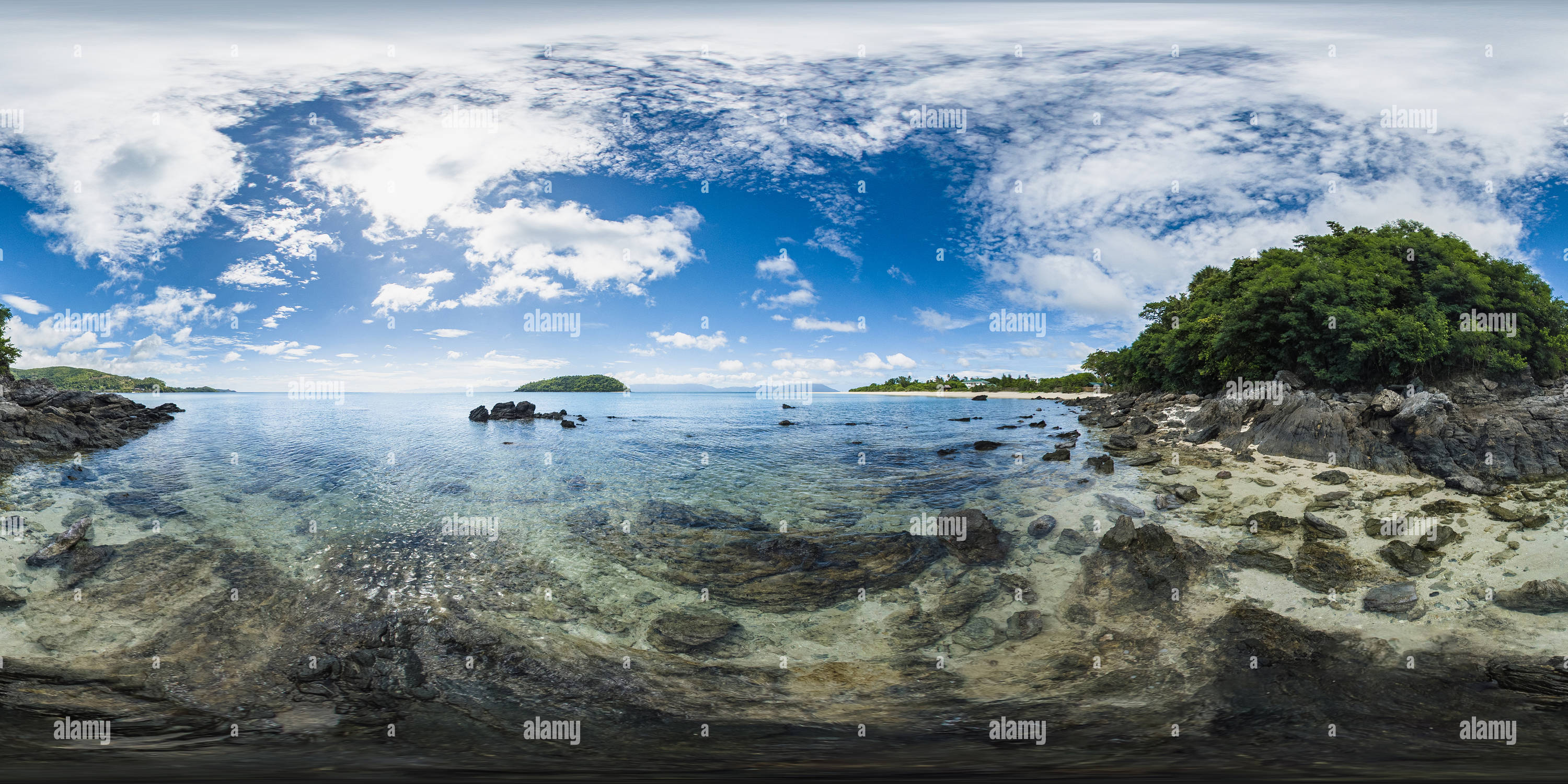 360 degree panoramic view of Beach in Romblon Island. Philippines.