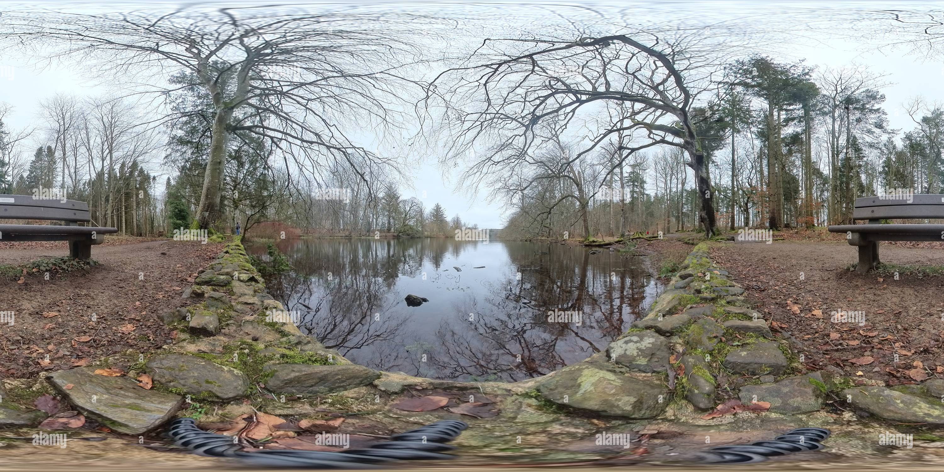 360 degree panoramic view of Loch of Fyvie